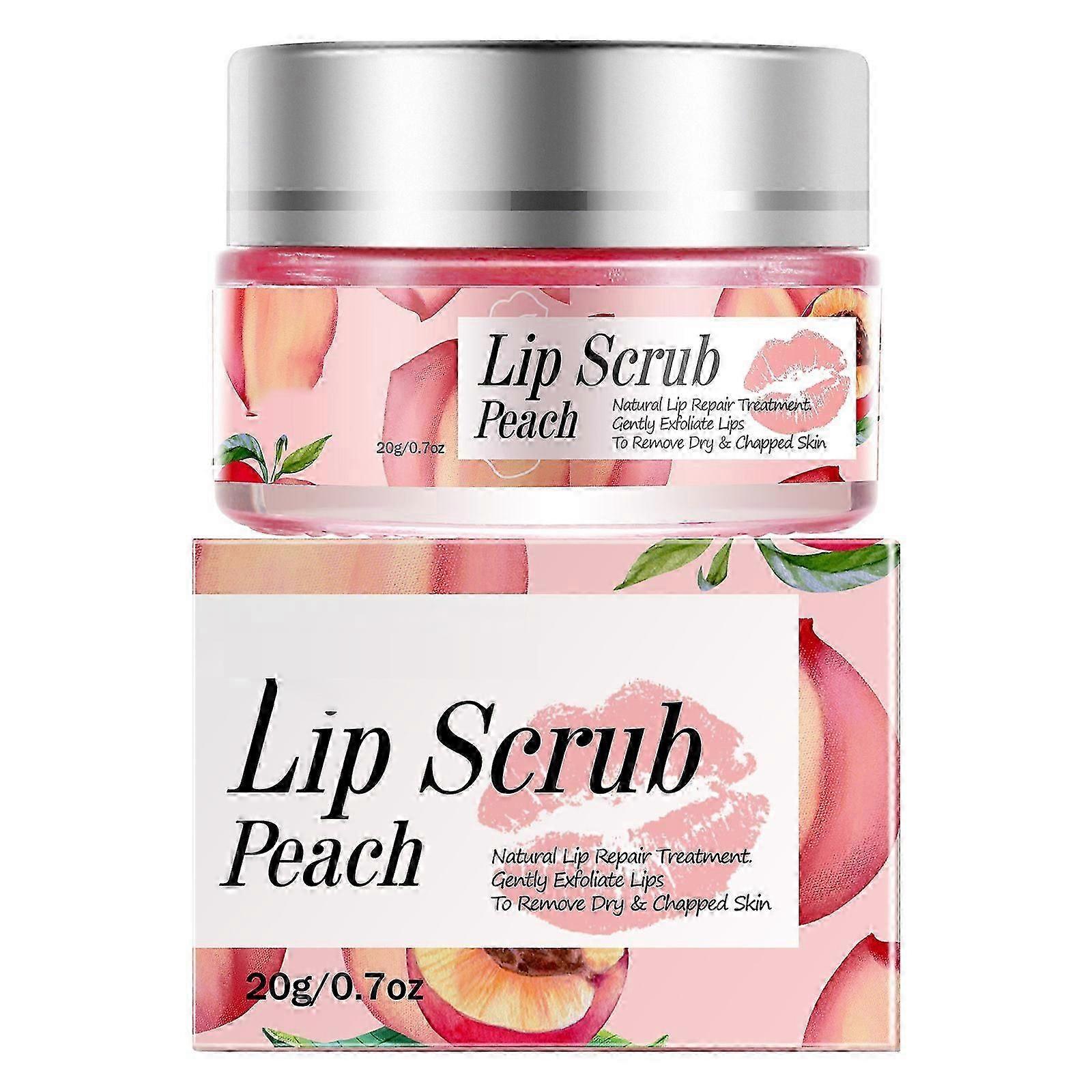 مقشر مقشر الشفاه السكر لإصلاح الشفاه المتشققة ، مقشر الشفاه للشفاه الداكنة يخفف بشكل فعال من الجفاف والبهتان والبشرة الميتة