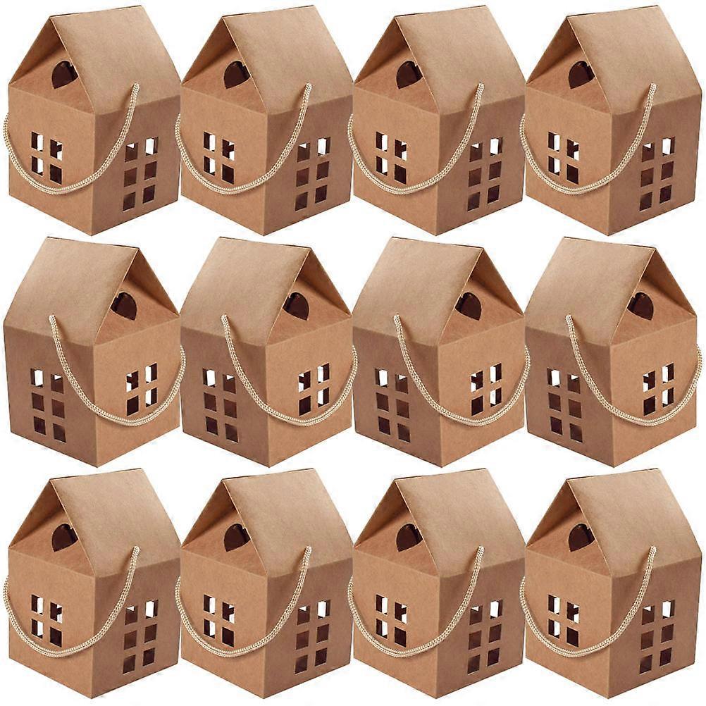 Multi-Function Candy Boxes Portable Paper Cases Romantic Design For Holiday Decorations Storage 12Pcs
