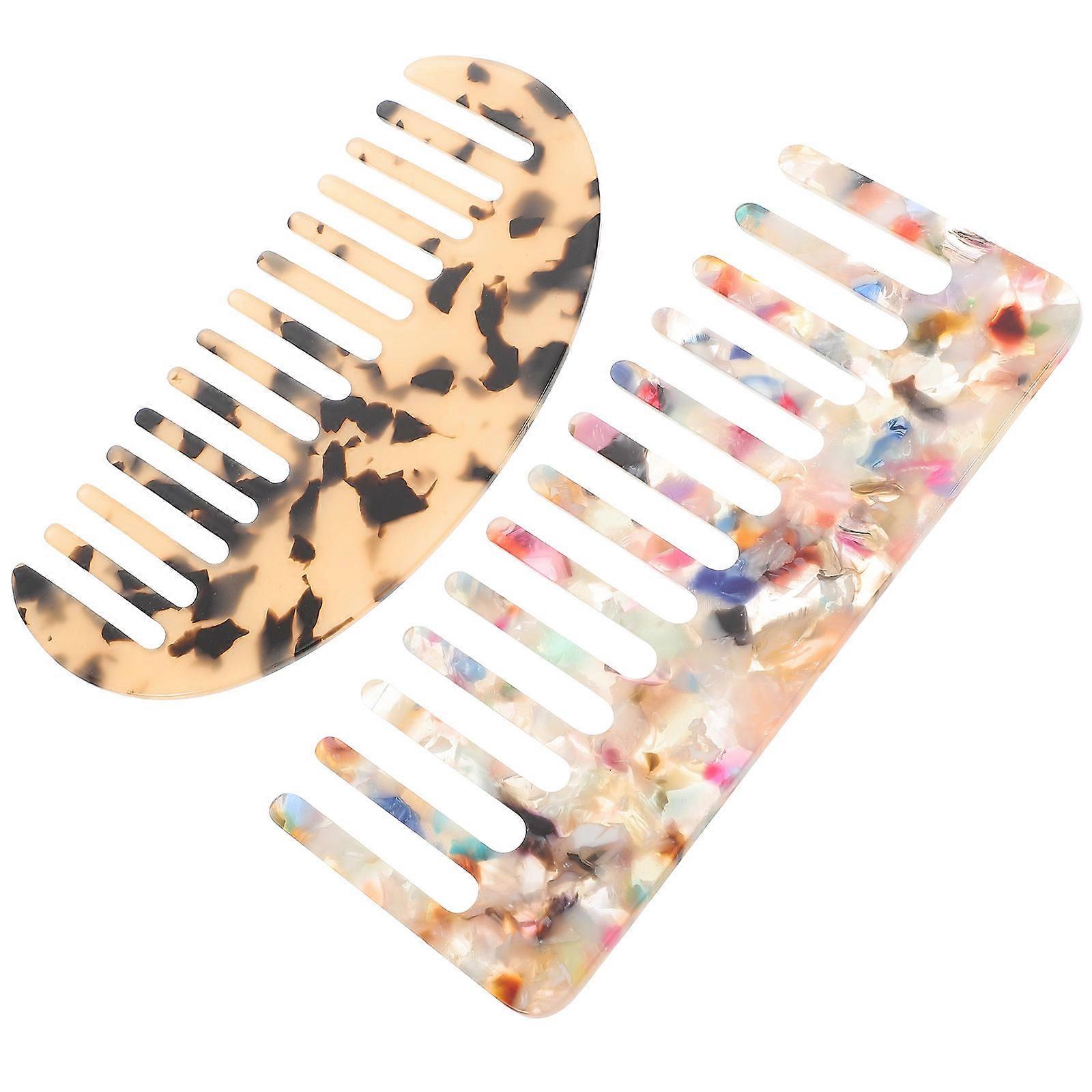Hair Combs for Women Made of Acetate Sheet with Wide Teeth and Assorted Colors