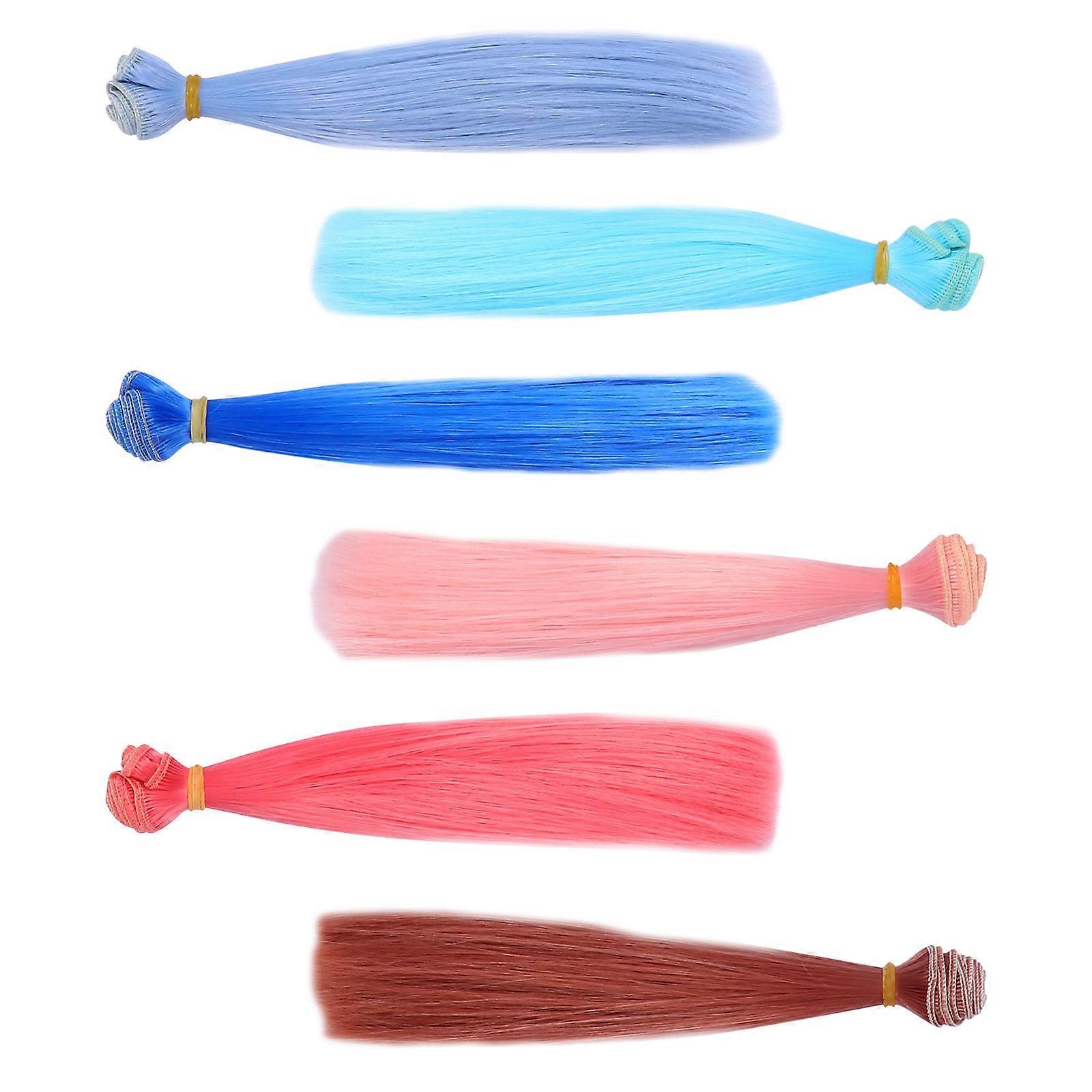 Wigs Replacement For Dolls Assorted Color 100x20cm Durable And 5Pcs