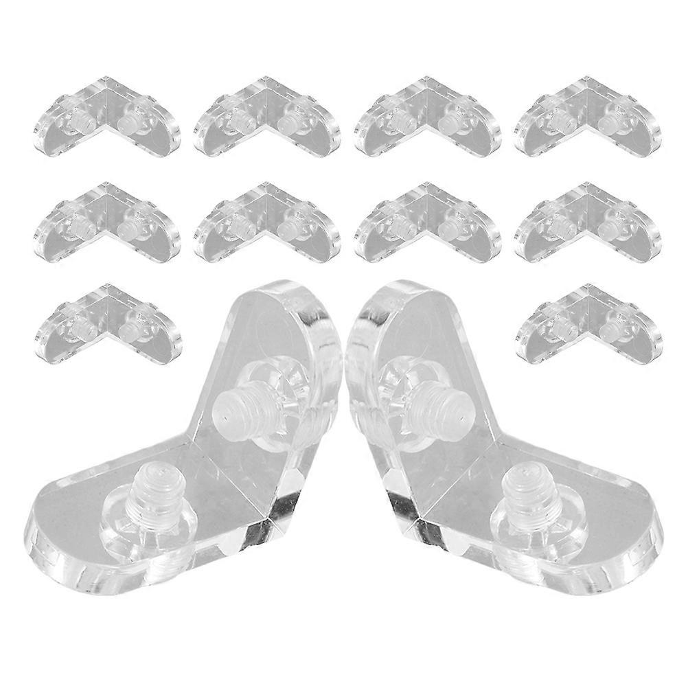 Clear Acrylic Corner Brackets with Screws – Transparent Reinforcement Clips for Display Boxes, Storage Cases & DIY Projects – Safety Corner