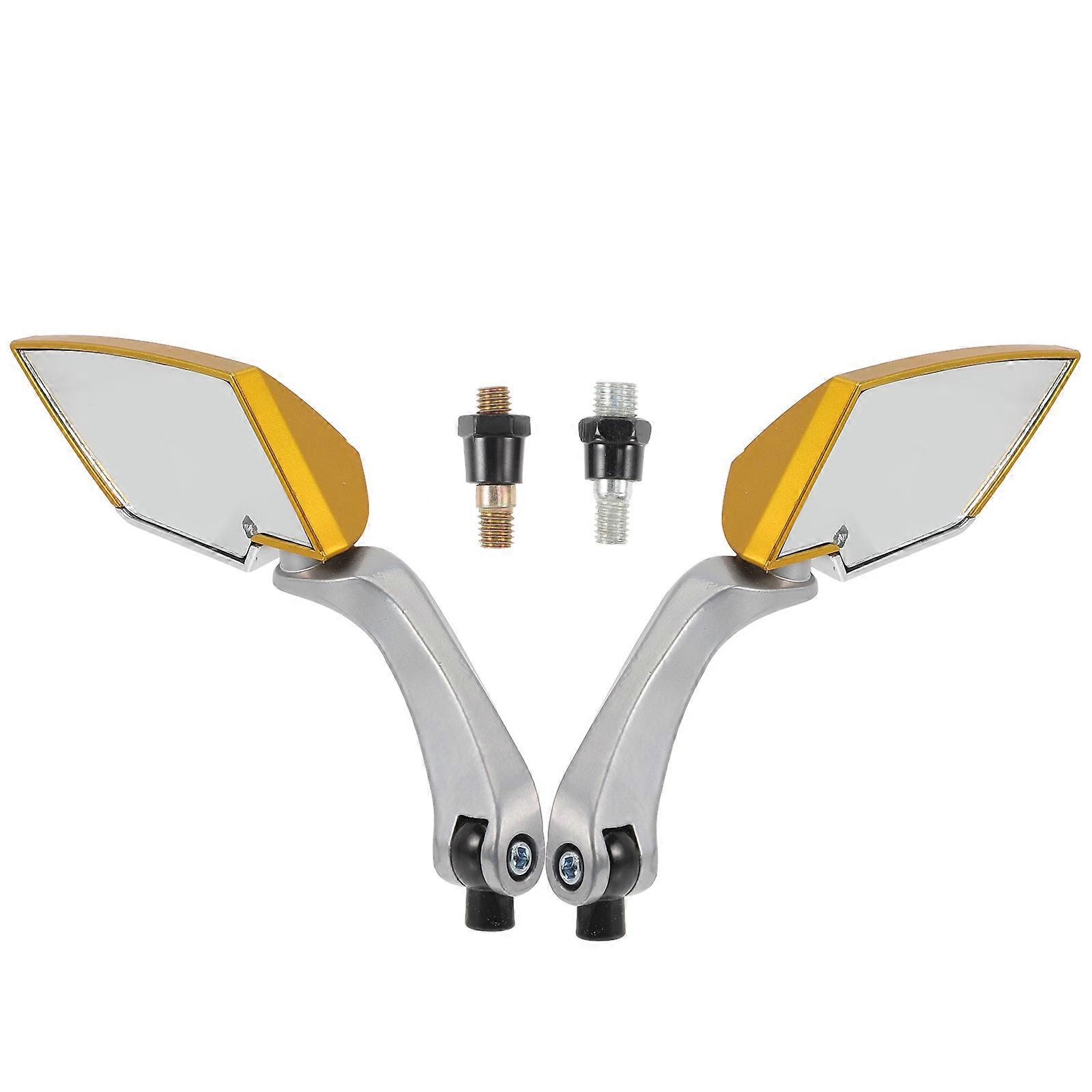 Replacement Motorcycle Mirrors Aluminum and Glass Material for Daily Use 26x7.5cm 1 Pair