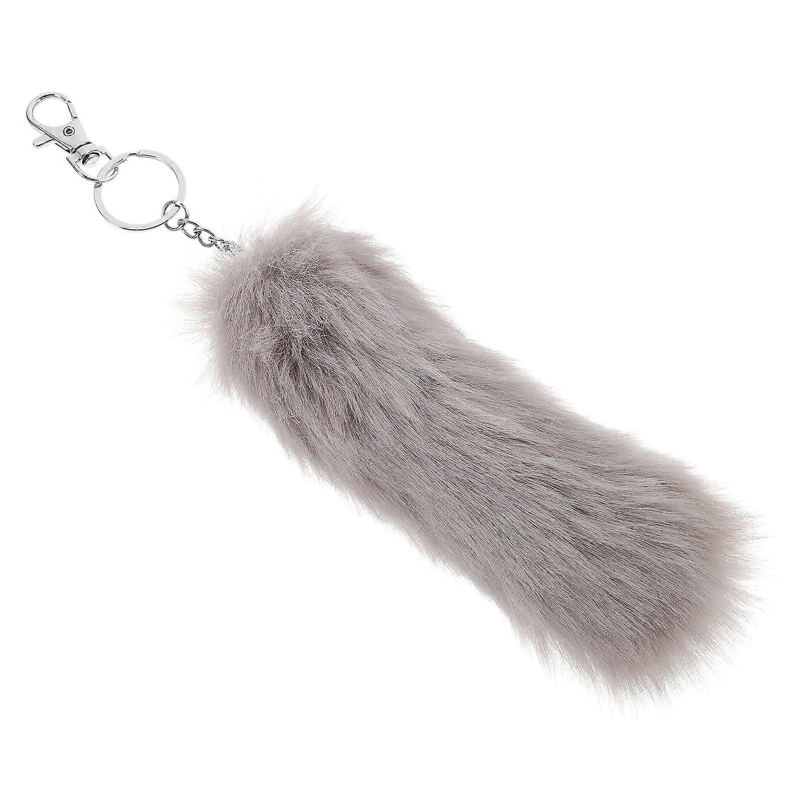 Fluffy Keychain Furry Tail Key Ring for Decoration 1 Piece