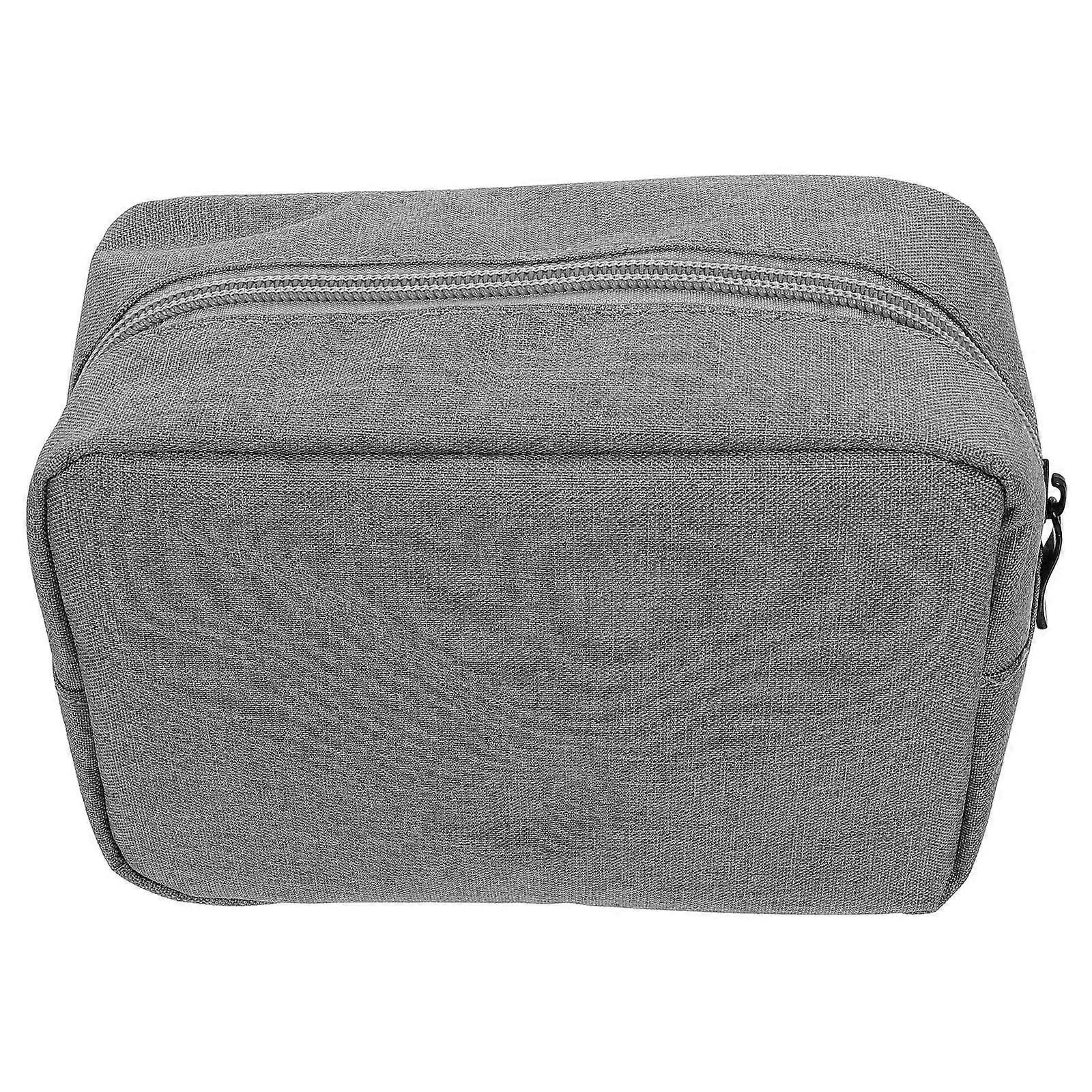 Compact Durable Tech Accessory Case with Zipper – Portable Storage Pouch for Cables, Chargers, and Gadgets – Ideal for Travel and Outdoor Use – Grey