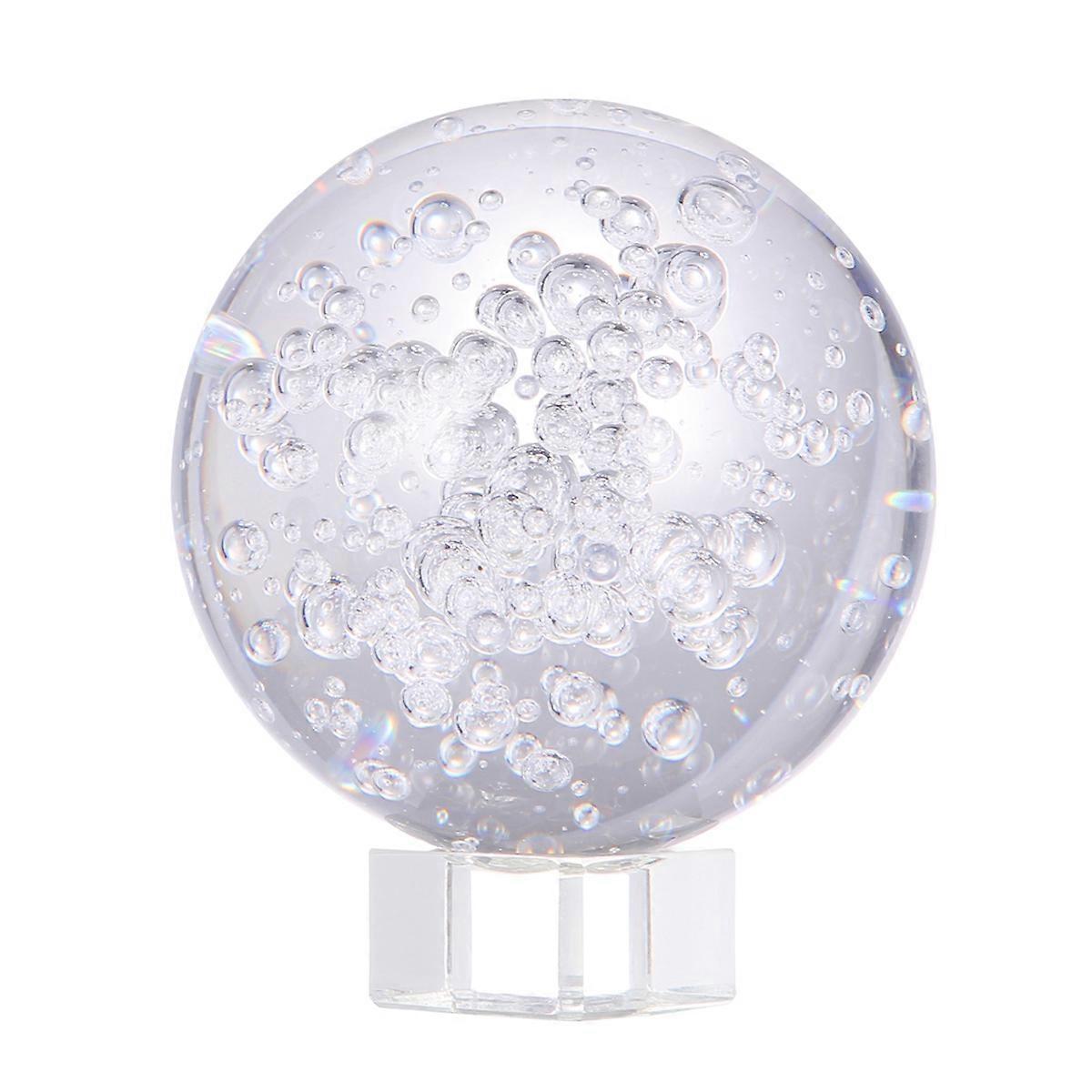 Ornamental Glass Spheres Crystal Miniature Smooth Surface For Store Decoration 8x8x8cm 1Pcs