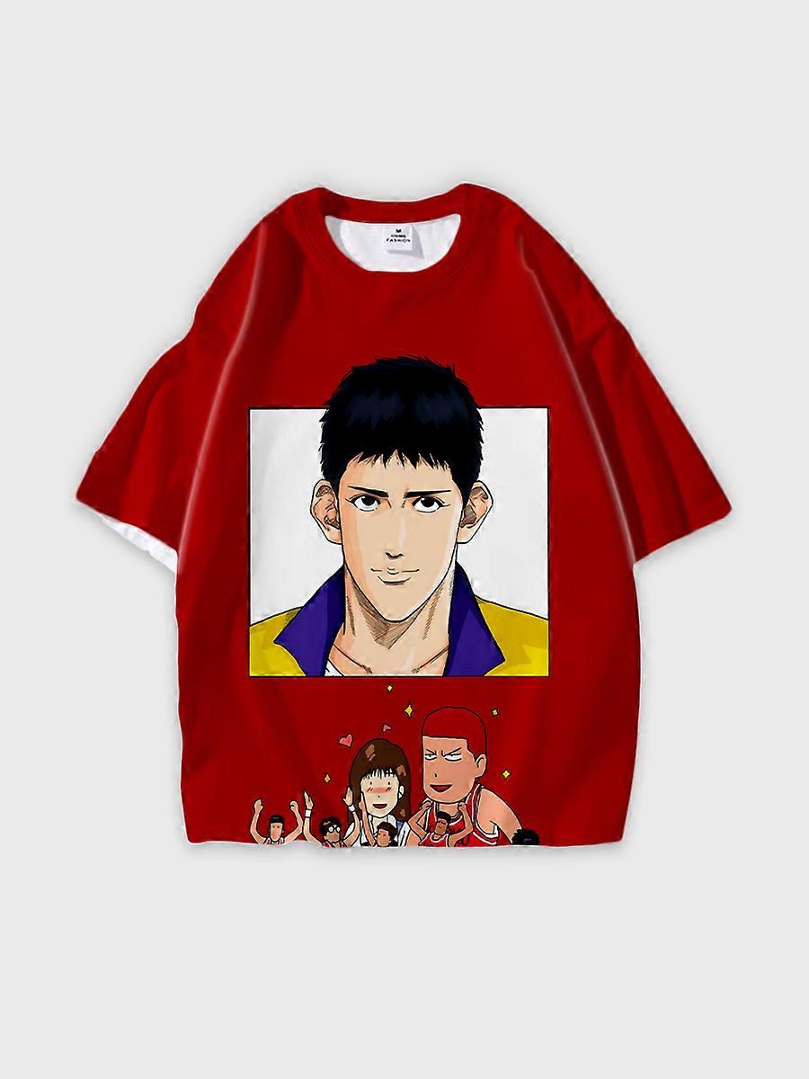 T-shirt round neck Role Pattern loose short sleeve C2812