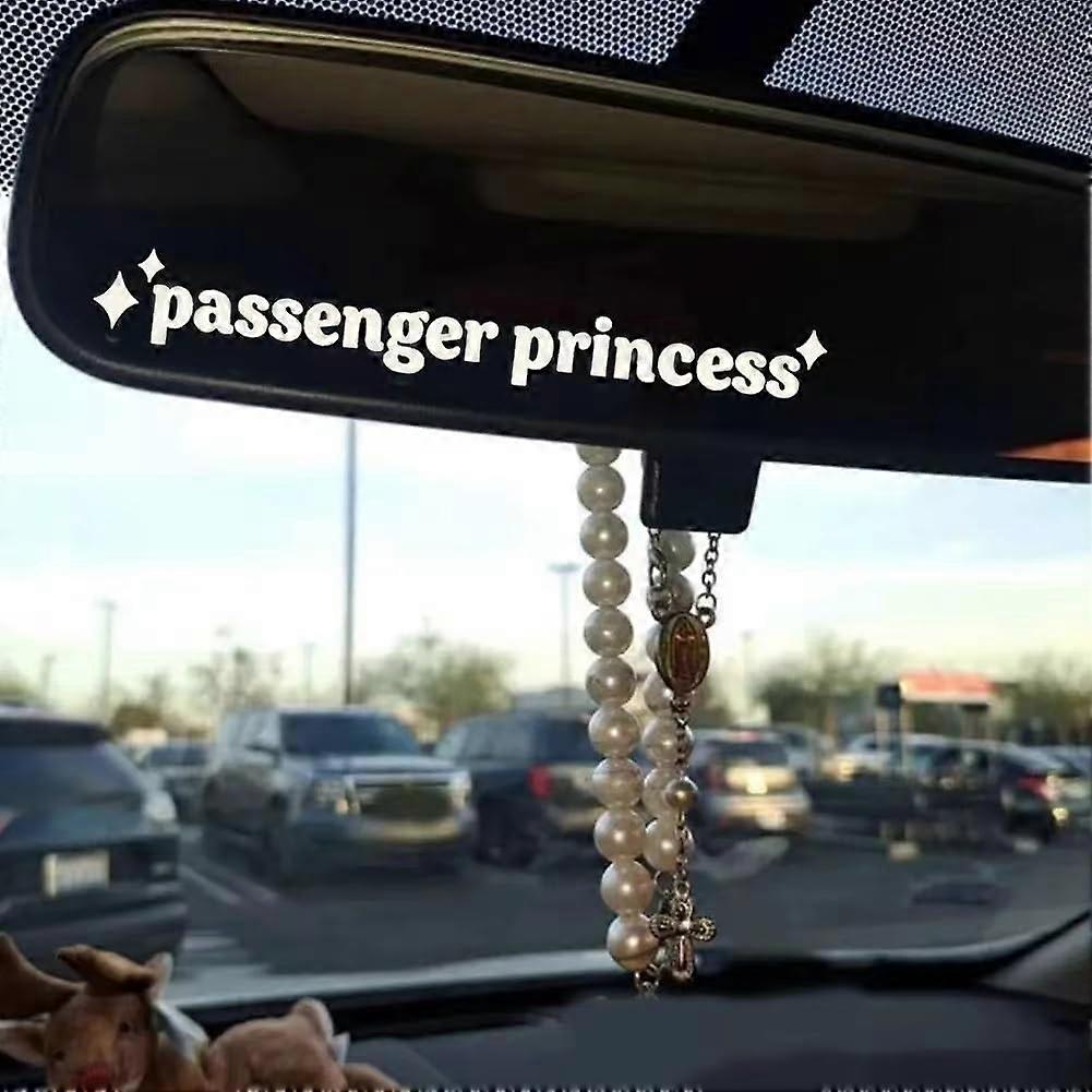 Car Styling Passenger Princess Mirror Car Styling Car Sticker Accessories Decor Minimalist Decals (White)