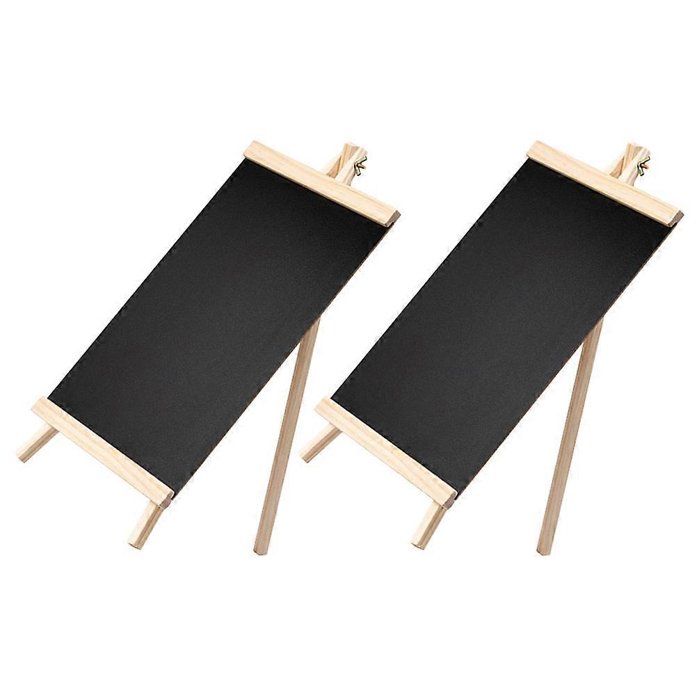 Wood Chalkboard Sign for Home Use Black Tabletop Sign Easy to Write and Wipe 2Pcs