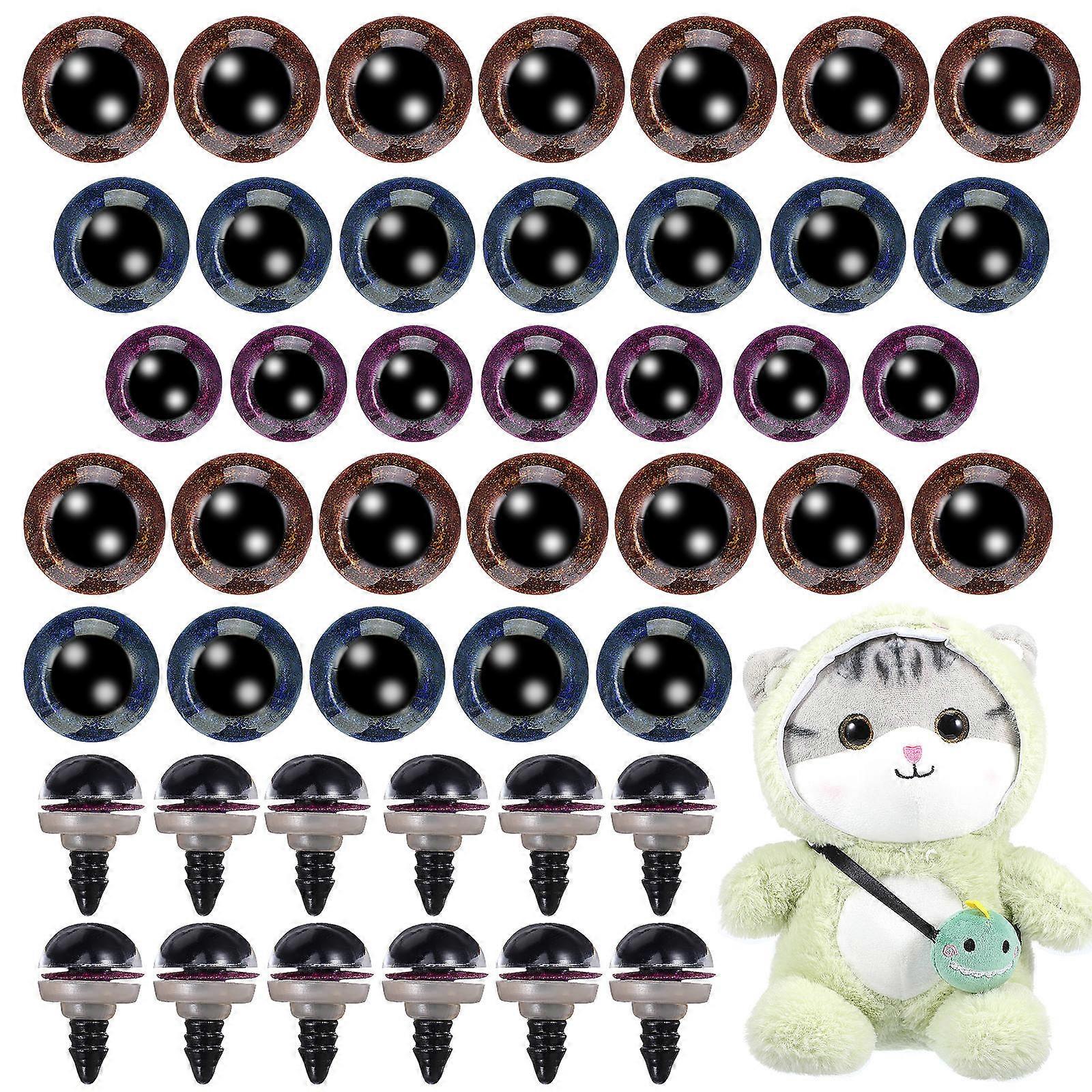 Fake Eyeball Craft Eyes Dolls Glitter Design Mauve 12mm 90Pcs