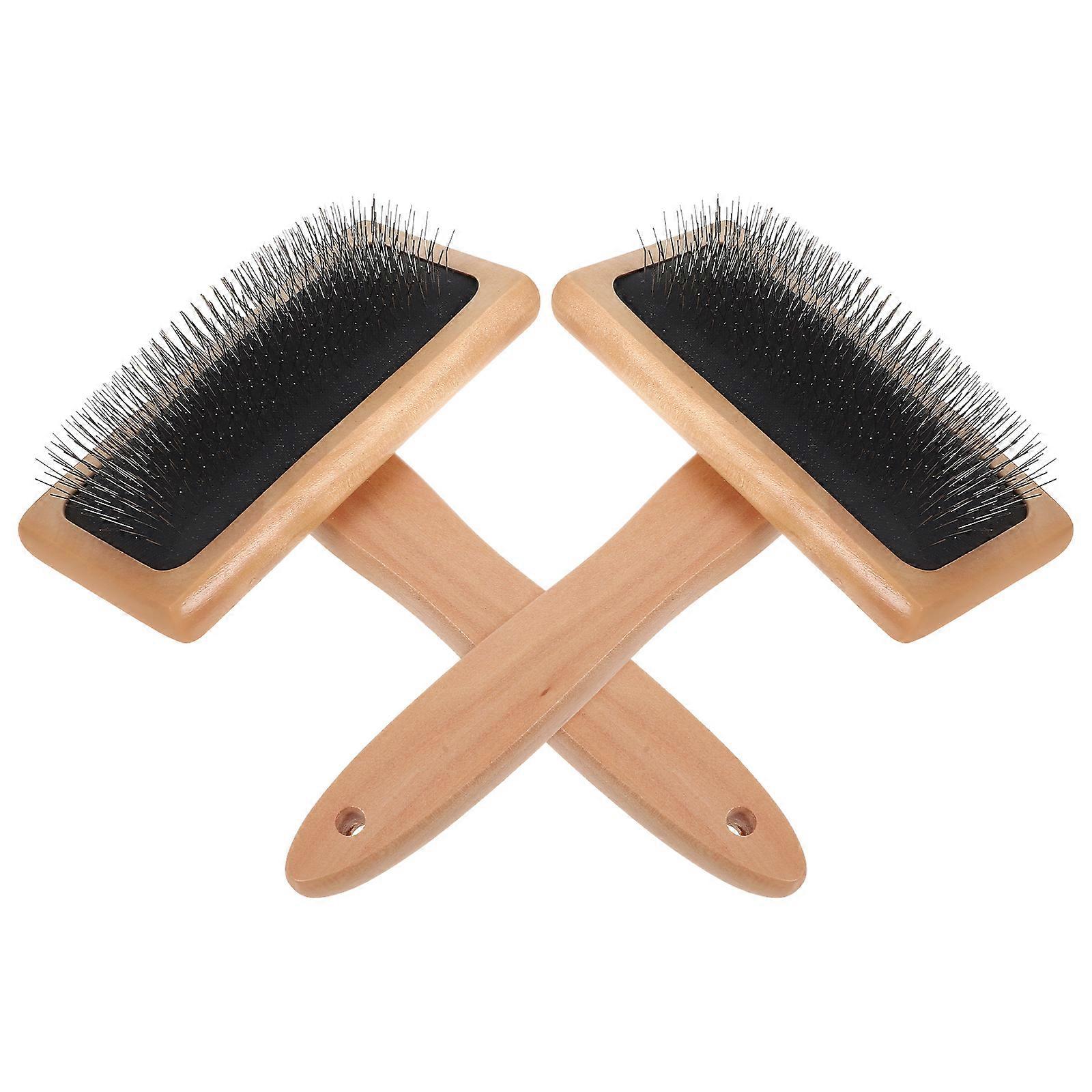 Needle Felting Accessories Felt Project Brush with Wood Handle for Craft Enthusiasts Handmade Crafts 2Pack