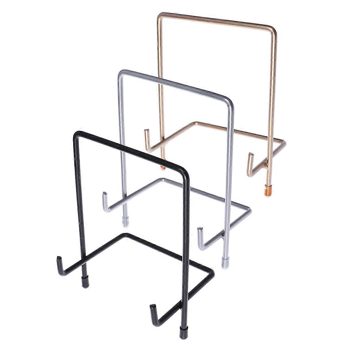 Geometric Iron Stand for Book Journal Display Assorted Color 3PCS Stable Corrosion Resistant 3PCS