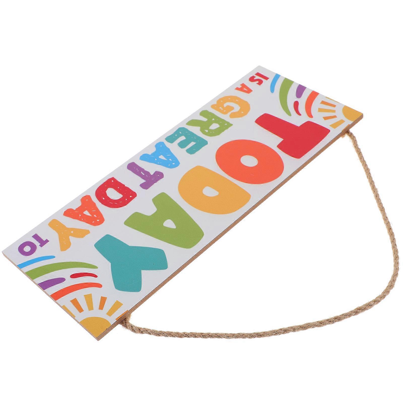 Wood Wall Sign Decor Rectangular Shape For Housewarming Gift 29x12cm 1Pack