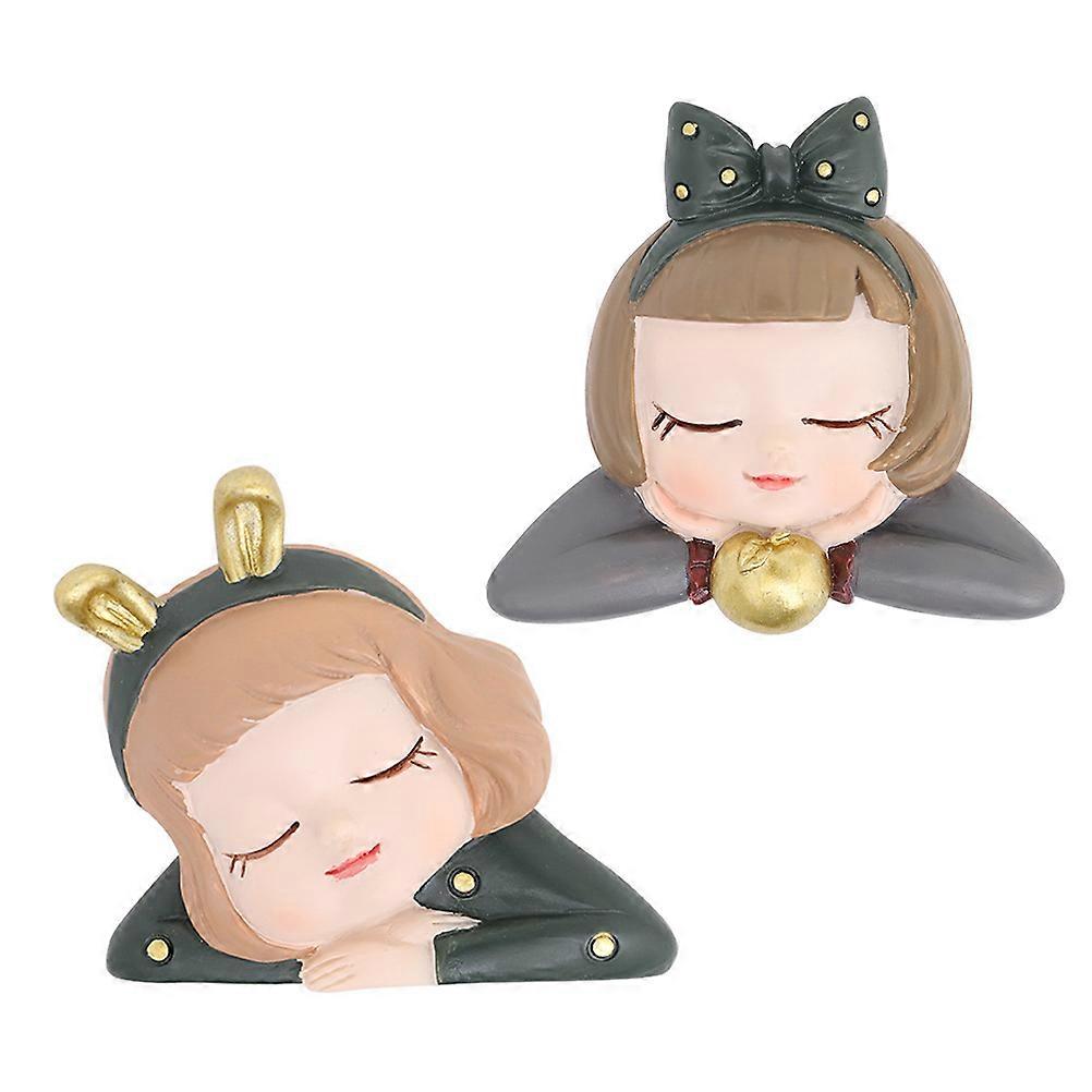 Creative Wall Improvement Decor For Design Enthusiasts Compact Cartoon Girl Socket Covers 2Pcs