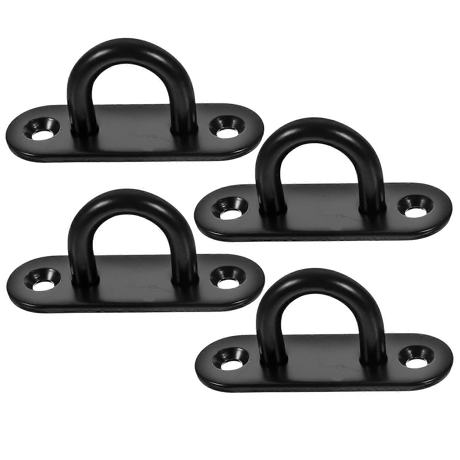 Stainless Steel Pad Eye Plate Hooks for Heavy Duty Ceiling Wall Mounting – Easy Install U Shaped Hooks for Hanging Fans and More