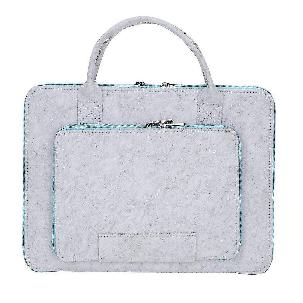 Felt Laptop Notebook Bag with Handle & Pocket - Stylish Computer Case for 15-Inch Laptops and Notebooks