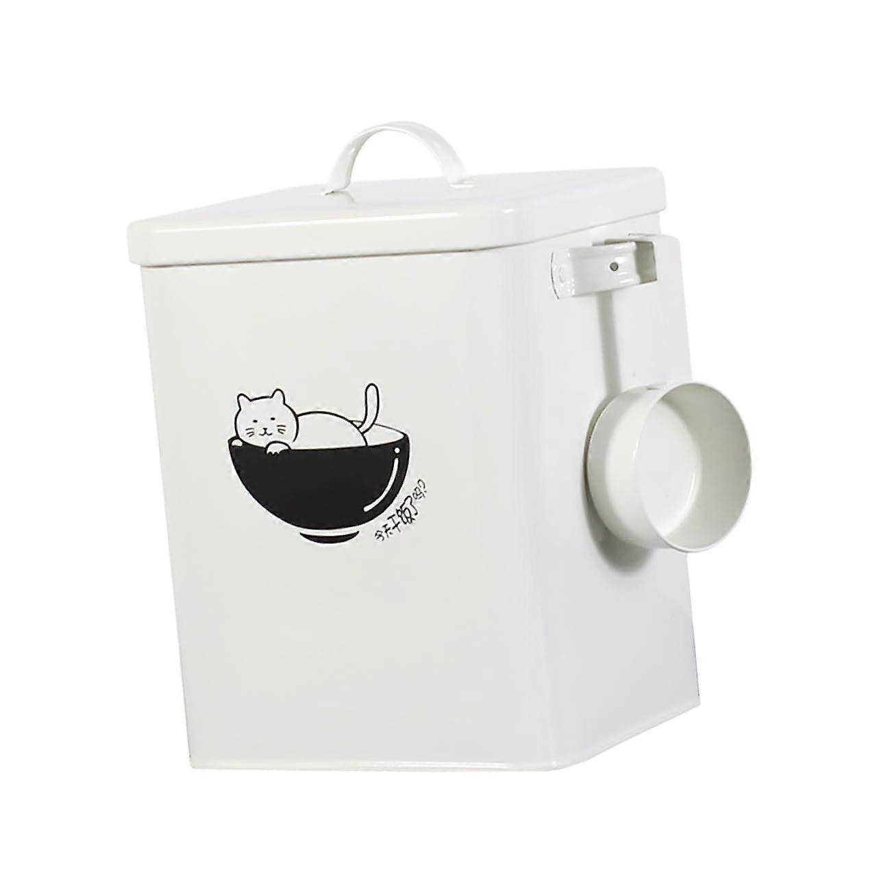 Dog Food Container Airtight Large Capacity Metal Canister For Cat And Dog Food Sealed Storage Container For Pet Supplies