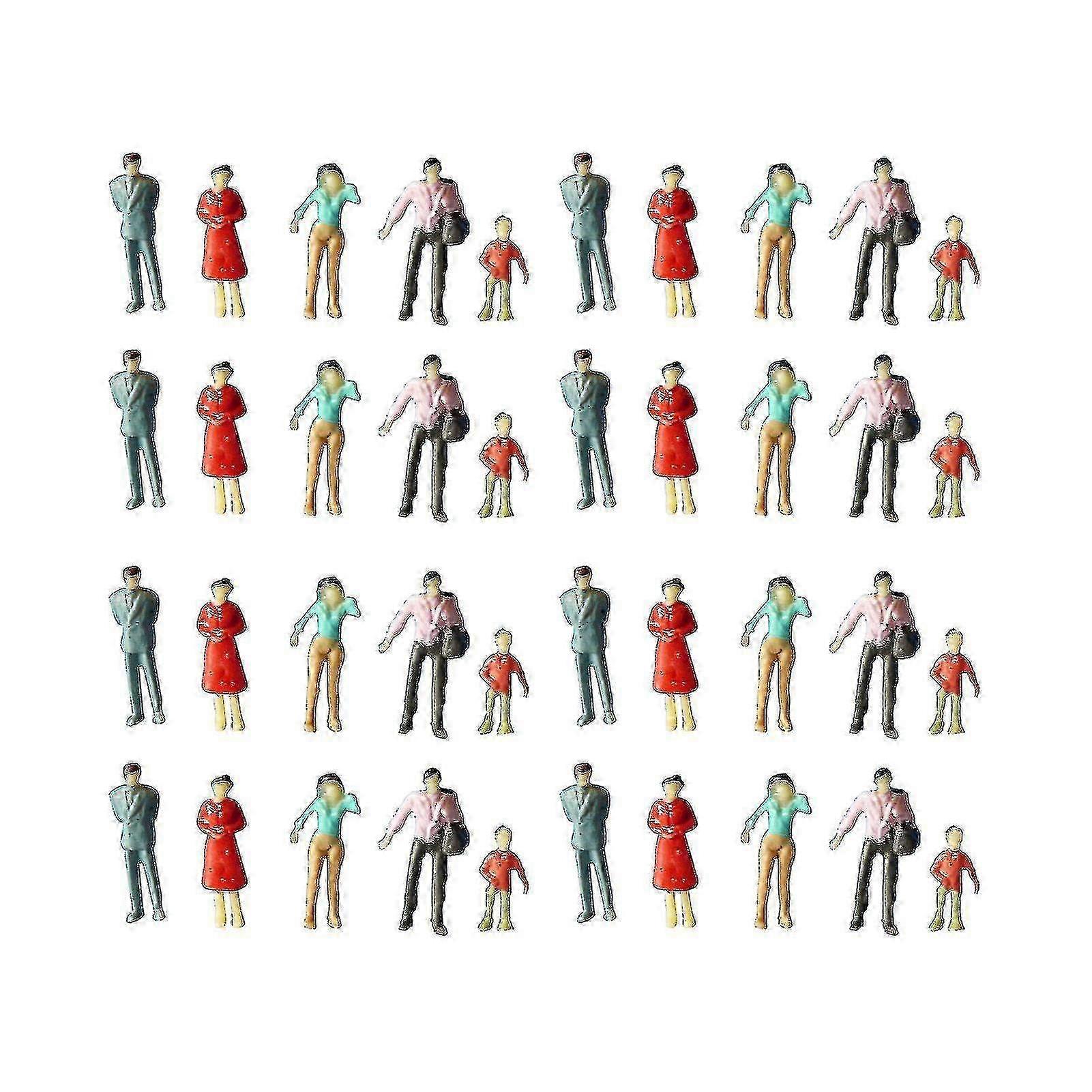 100pcs Mixed Miniature Sand Model Diy Standing People Figures