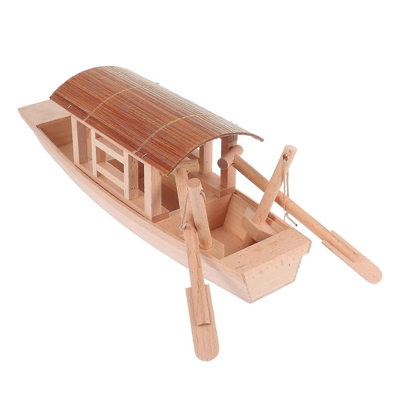 Tiny Wood Boat Model, Simple yet Chic for Various Indoor Decor Purposes