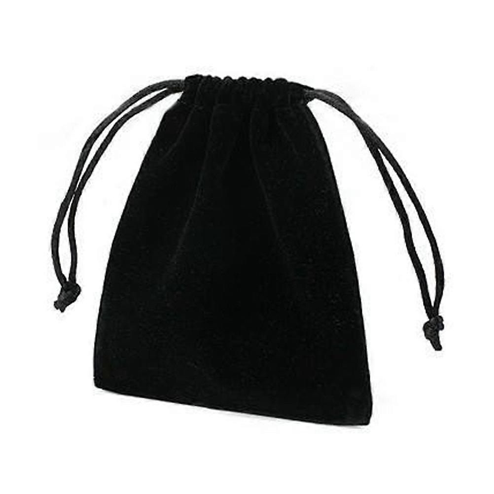 Black Drawstring Bags for Candy Storage 2Pcs Elegant Gift Pouches