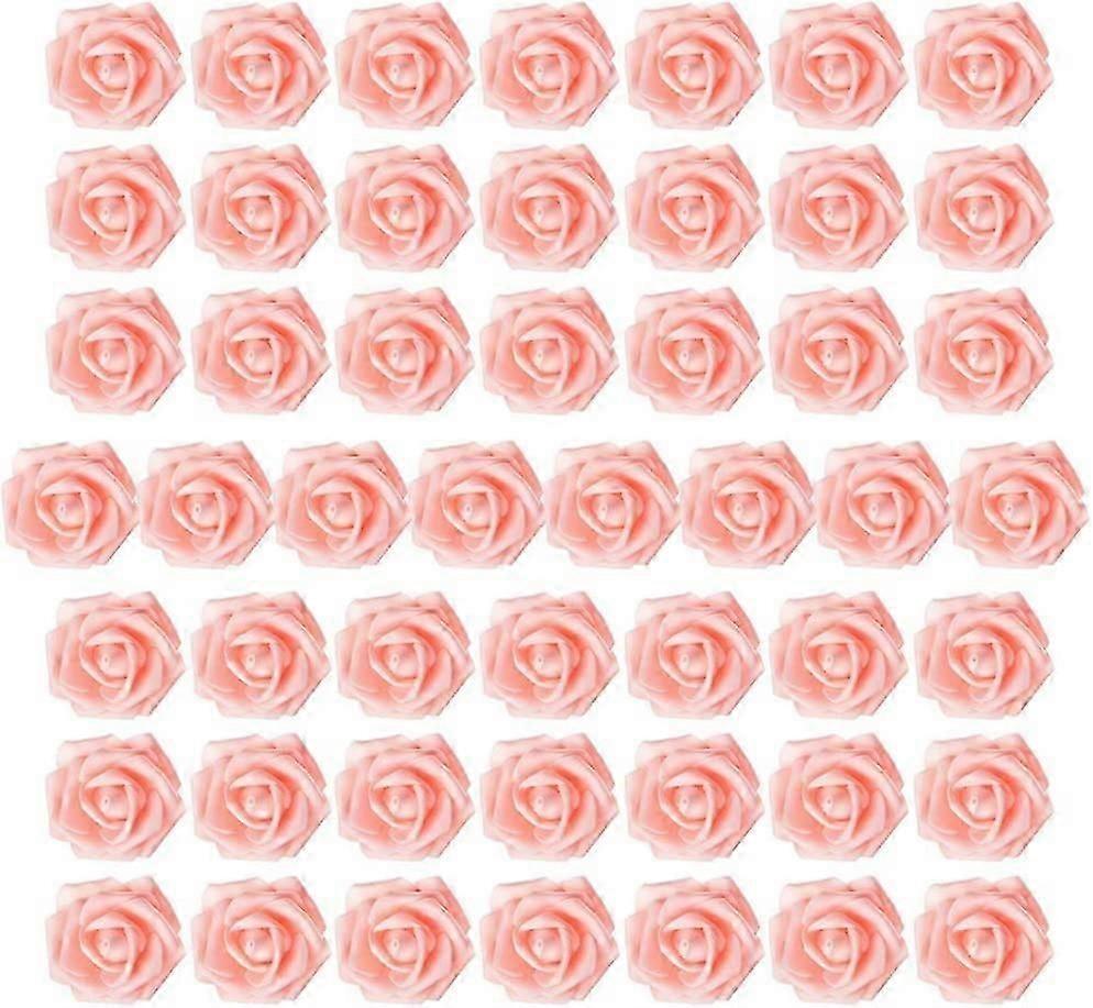 50PCS Lifelike Artificial Rose Heads for Decorative Use