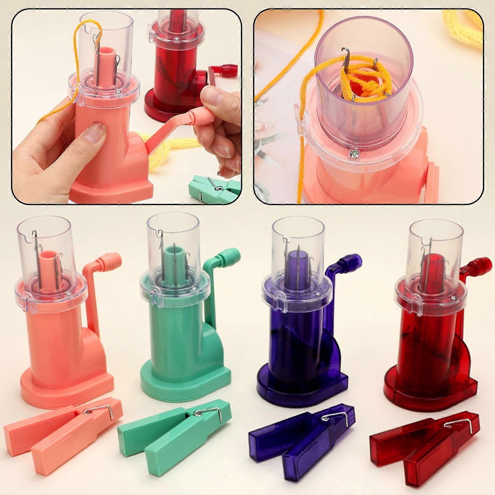 DIY Hand Knitting Mill Mini Knitting Machine Spool Knitter Hand Crank ...