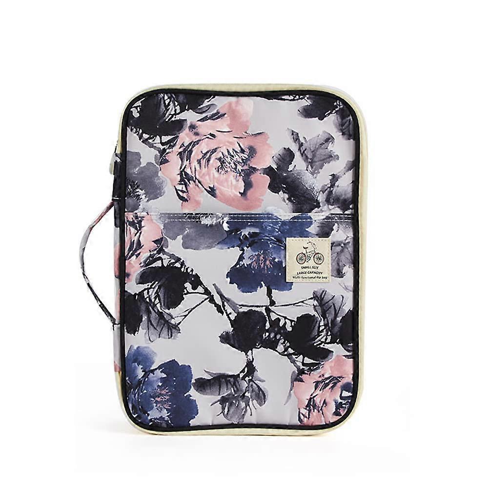 Document Folder, A4 Document Bag with Multiple Pockets, Water Resistant Canvas Laptop Sleeve for 13.3 Inch Laptops