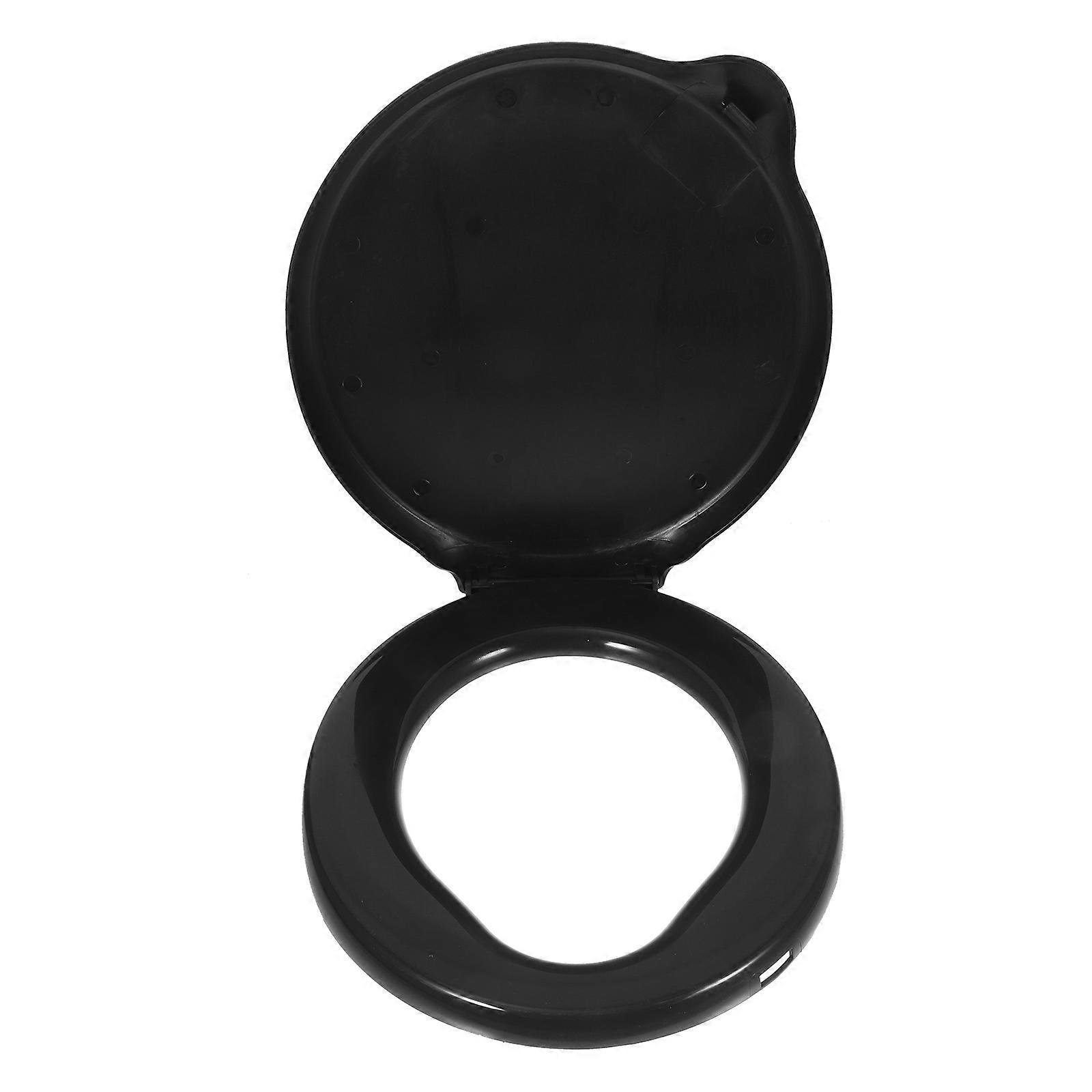 Portable Toilet Seat Cover for Adults Camping with Comfortable Design Black PP Material