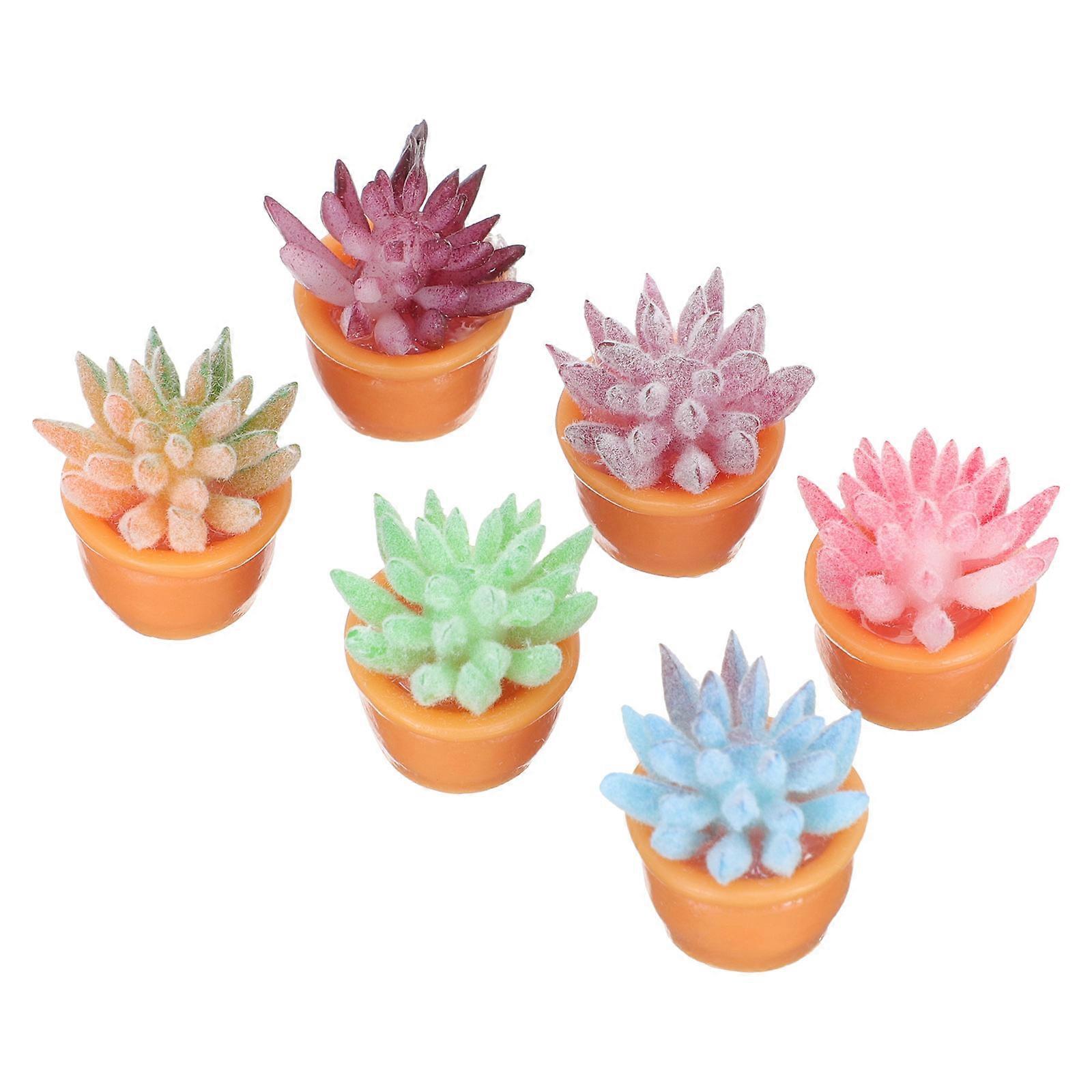 6pcs Mini Artificial Succulent Plants Premium Bonsai Decor for Home, Garden, Office & Indoor Spaces – Lightweight & Stylish Greenery