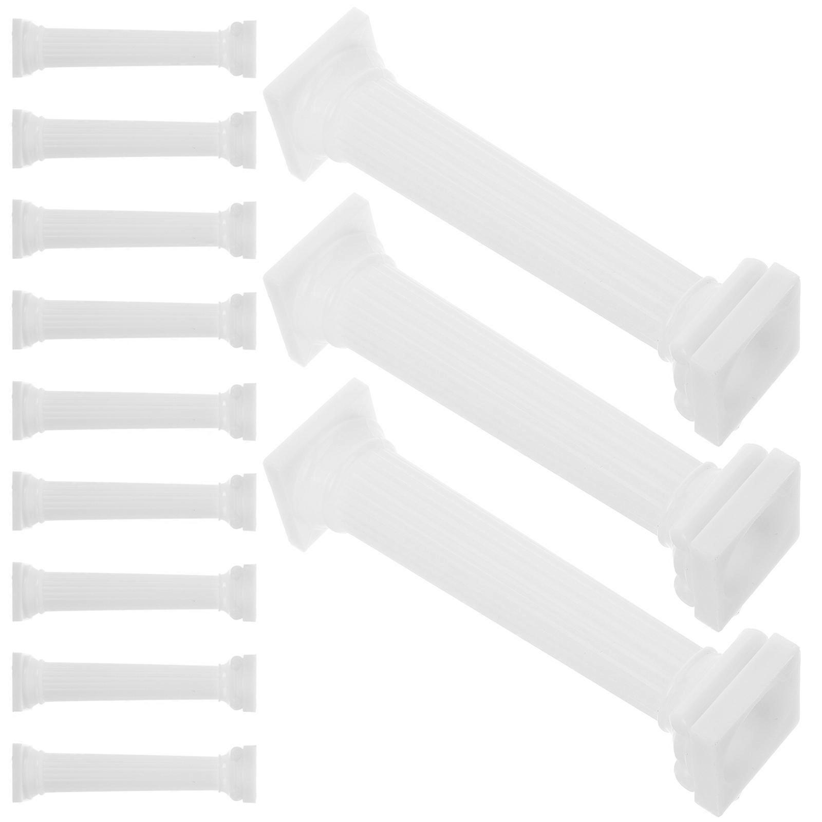 Durable Plastic Roman Columns for Decor Use White Craftsmanship Micro Landscape 12pcs M Size
