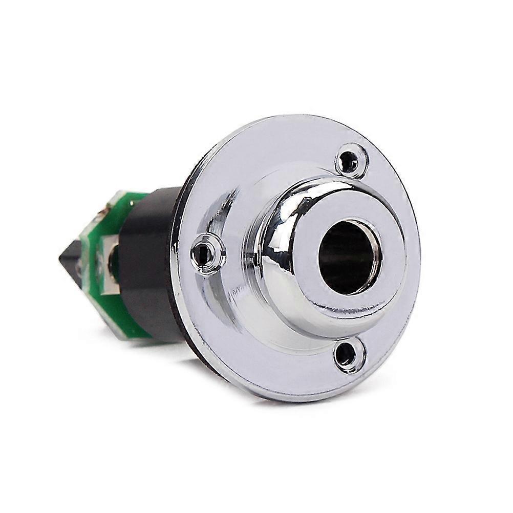 Electric Guitar End Pin Output Jack Socket with Strap Button Design for Acoustic Bass Instruments   Easy Installation Preamp EQ Replacement   Black