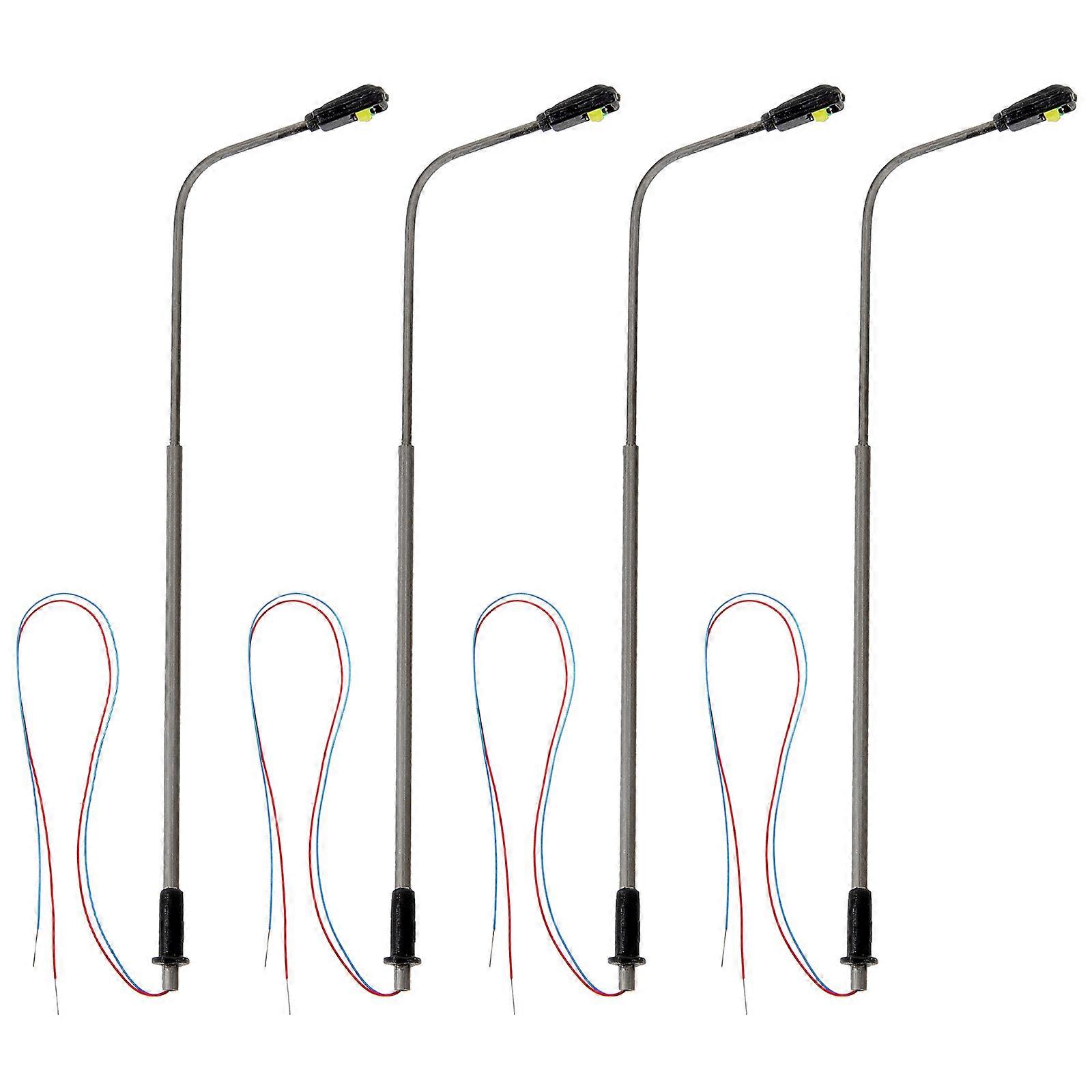 4Pcs Sand Table Streetlamp Model Building Models Light Model Street Lamps Models Lamp Post Models