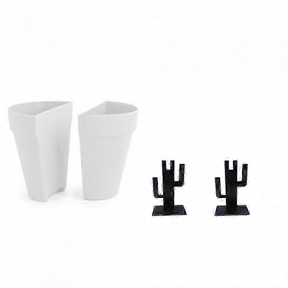 ホームオフィスの本棚ディスプレイオーガナイザーのための人工植物鉢を備えた装飾的なブックエンド