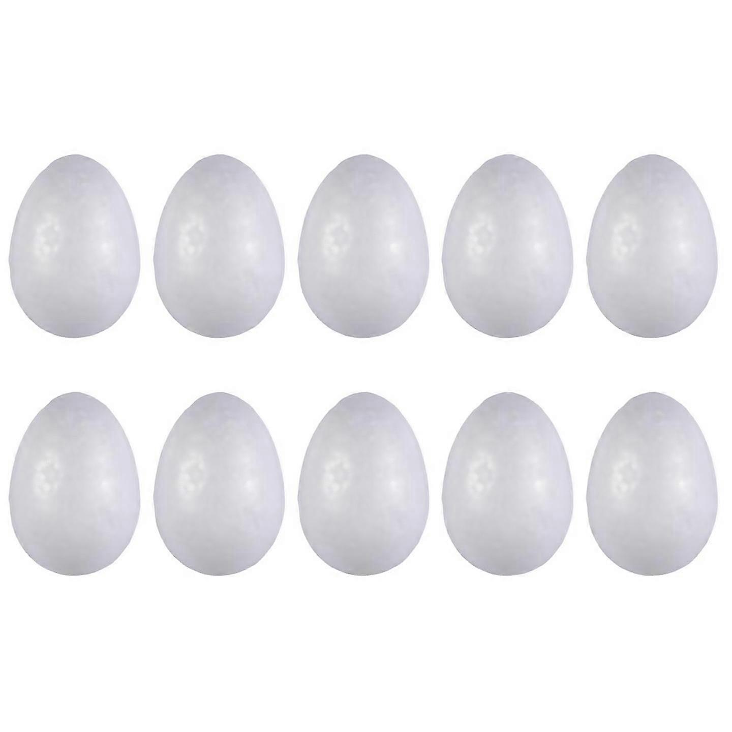 For 10 eggs 6 cm easter egg decorative egg for painting or sticking White