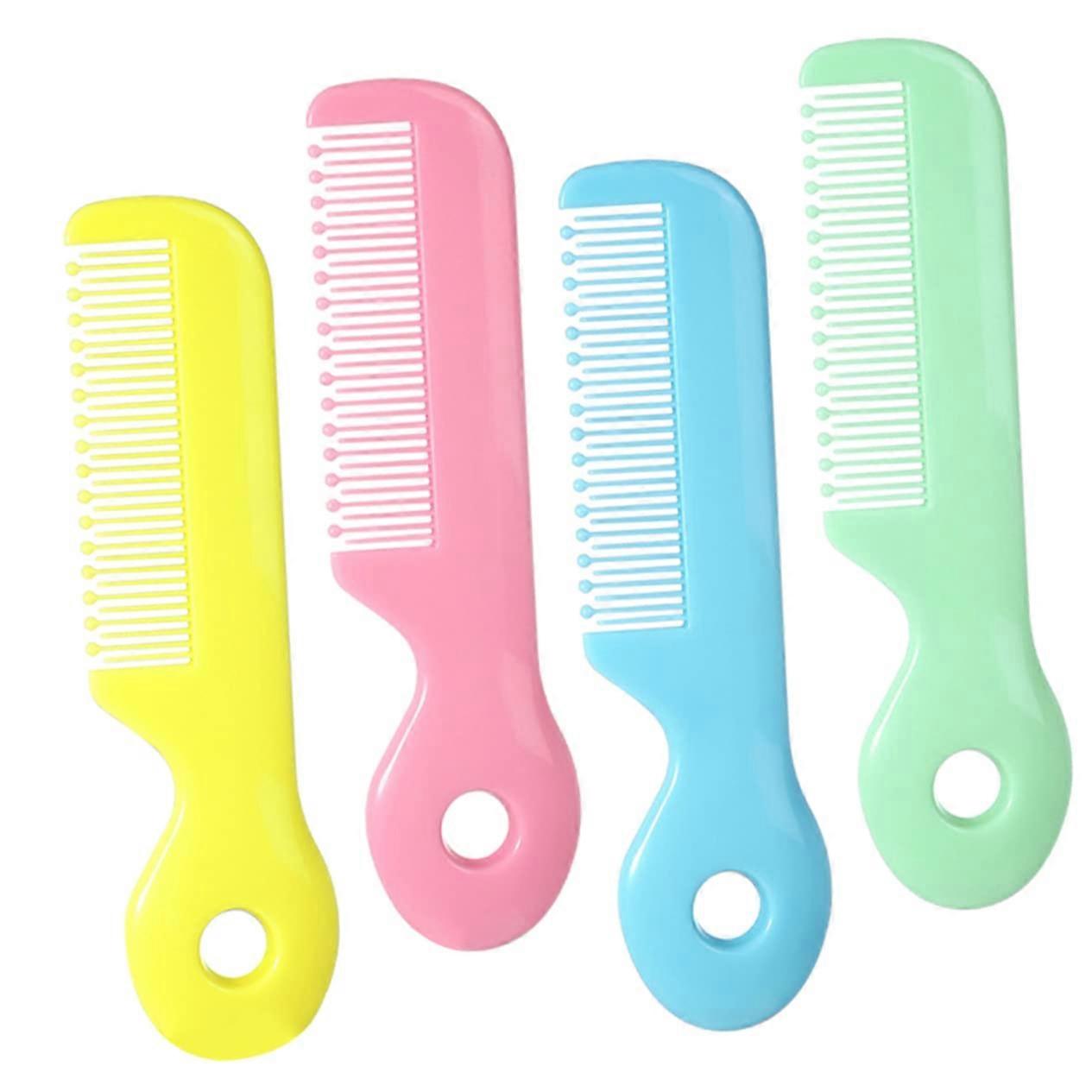 4pcs Comb Soft Round Teeth Hairbrush for Gentle Detangling Safe for Toddlers