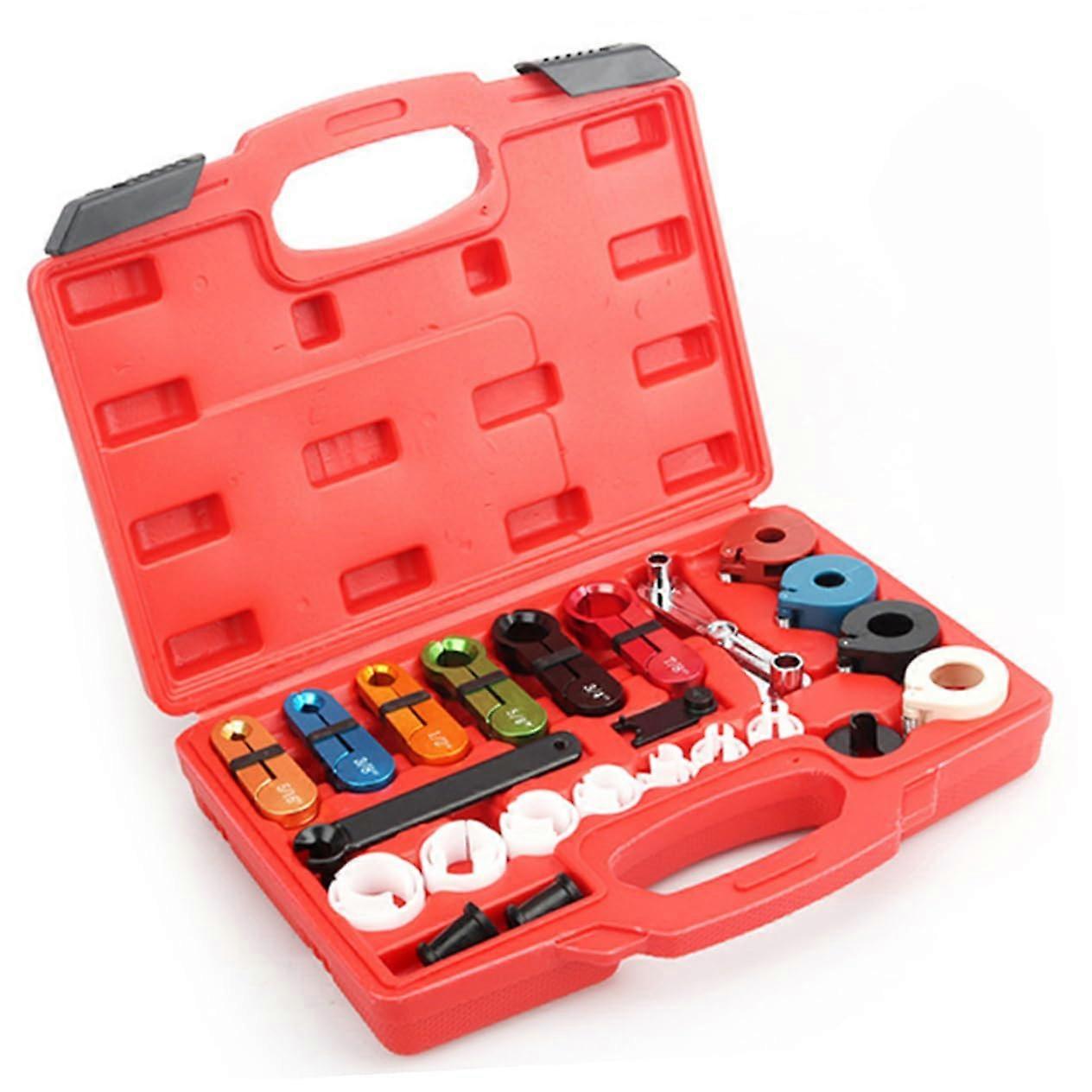 Quick-Connect Set For Fuel Lines And A/C Lines, 22-Piece, Oil Cooler Line Disconnection Tool, Color-Coded, Durable