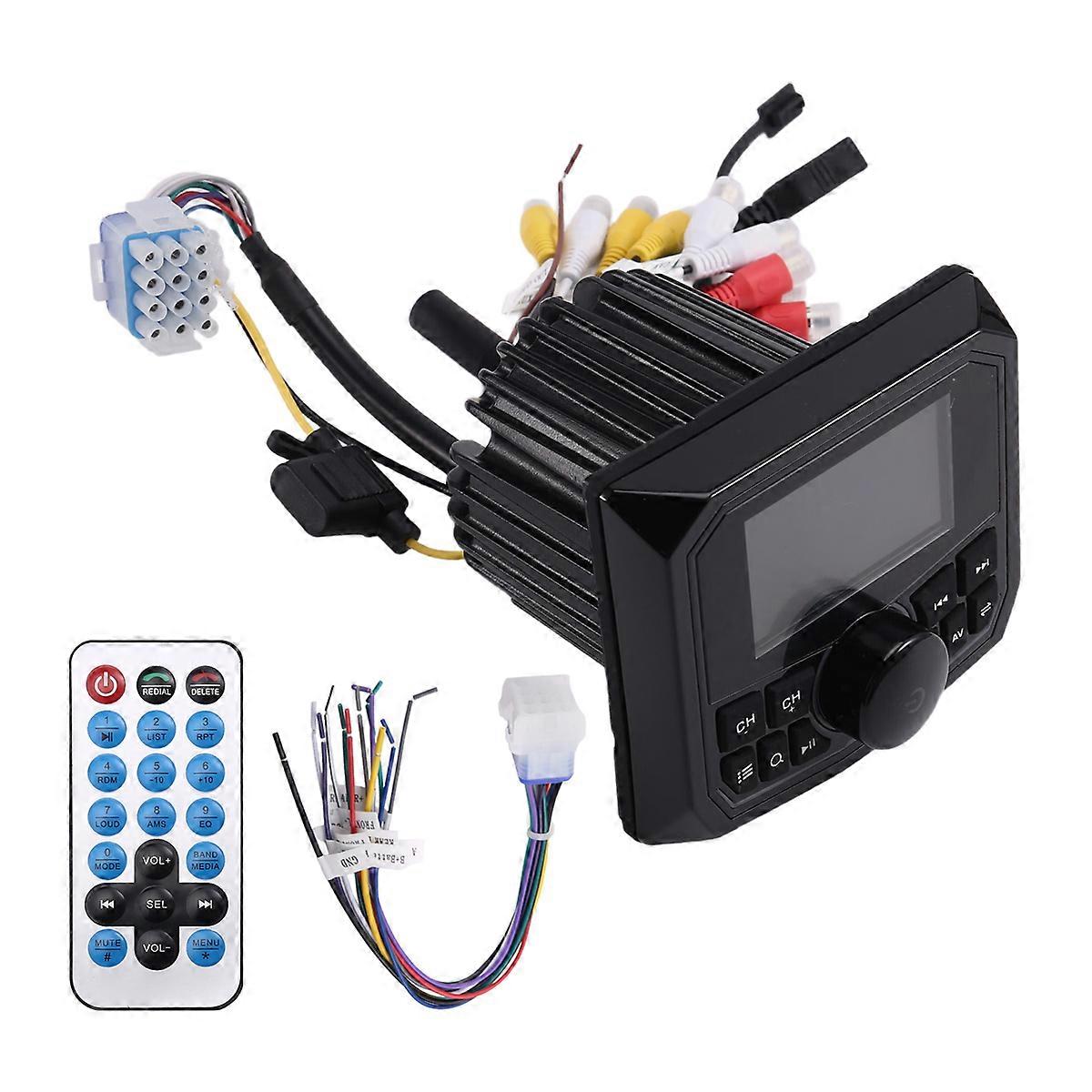 Marine Stereo Radio MP5 Player FM AM Receiver Waterproof Marine Stereo Player 5.0BT Connection for Boat Yacht ATV Cart