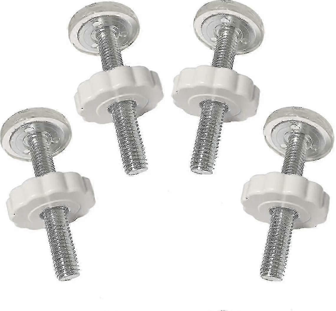 4 Piece Baby Gate Accessory Set with Threaded Spindle Rods and Walk-Thru Gates Fitting Kit