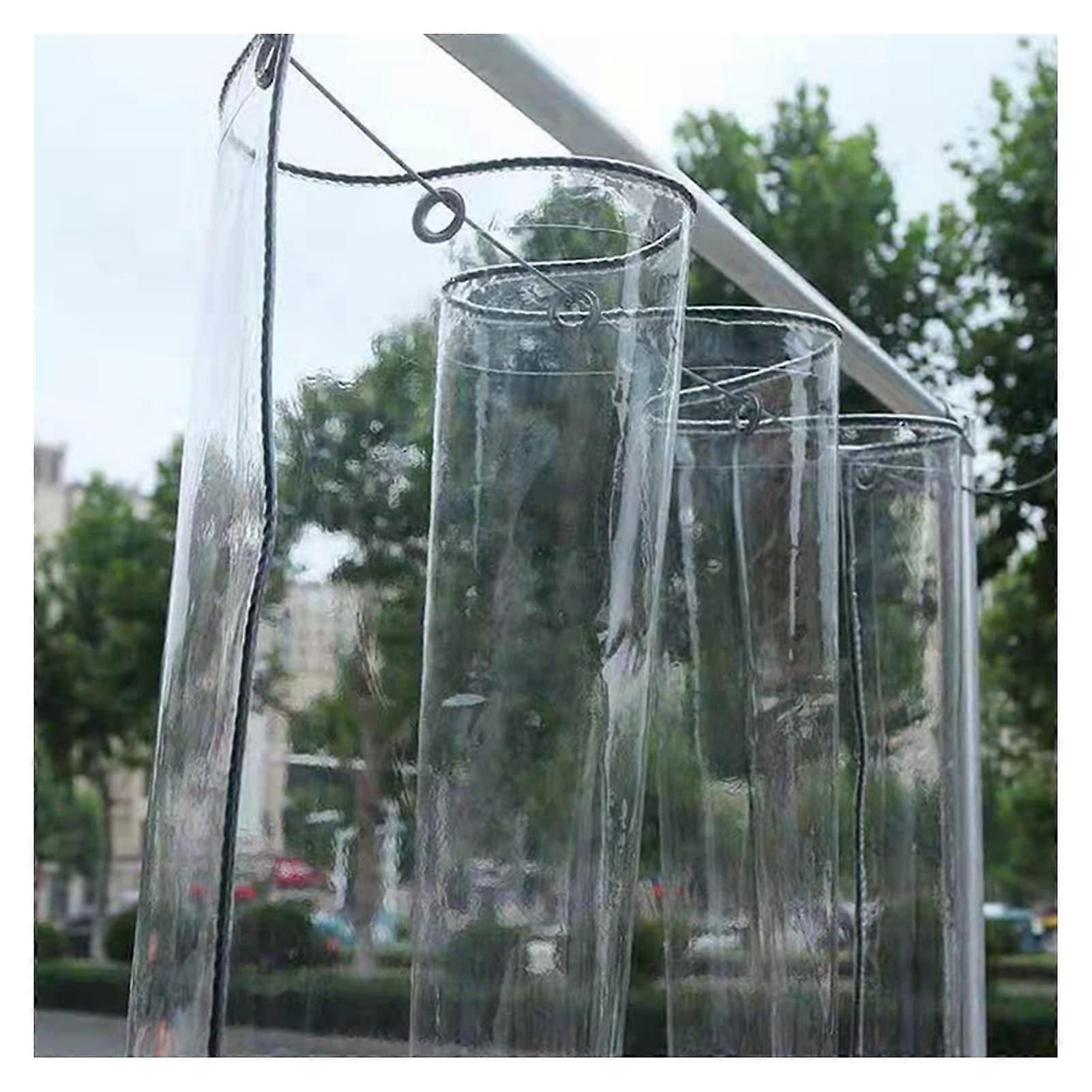Waterproof Transparent Tarp, Foldable, with Grommets, Thickness 0.5 mm (6.56X9.84ft/2X3m) 6.56X9.84ft/2X3m Clear