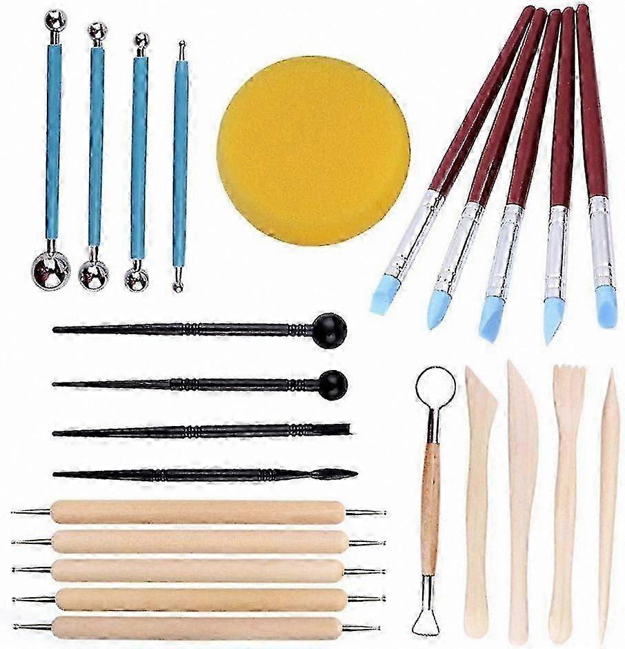24-Piece Sculpting Tool Set for Clay, Polymer, Pottery, and Ceramics Modeling