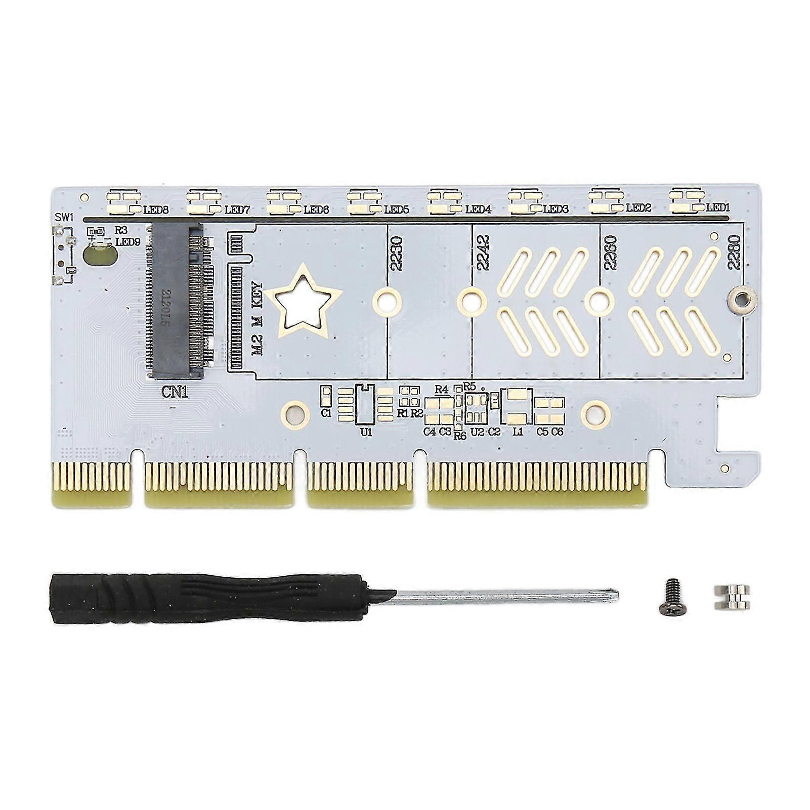 PCIe to NVMe Adapter Card 64Gbps PCIe 4.0 Plug and Play Stable Safe NVMe SSD to