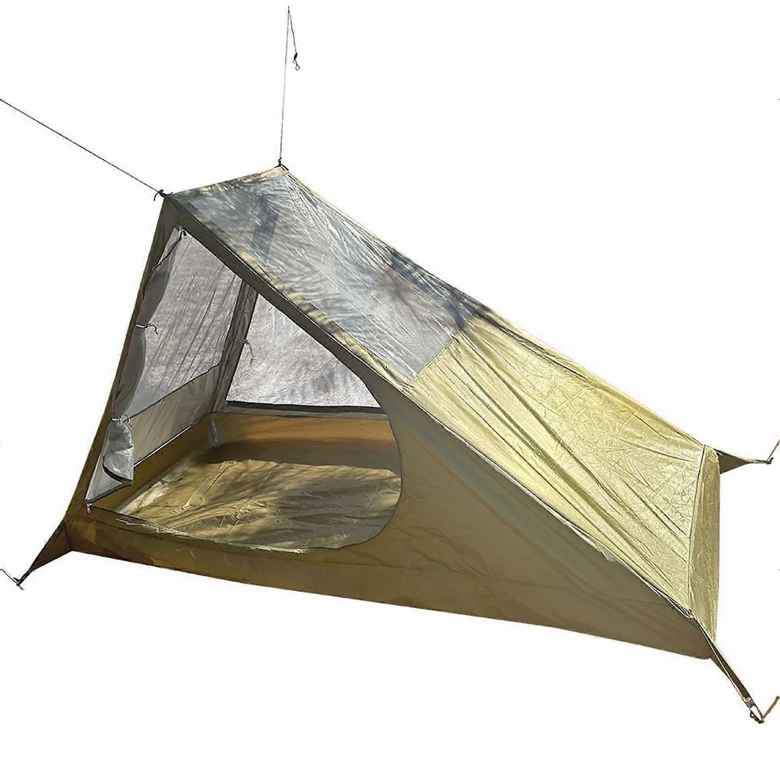 Camping Tent 1 Person - Lightweight Heavy-Duty Mesh Shelter with Quick Setup Awning for Outdoor Hunting and Picnics