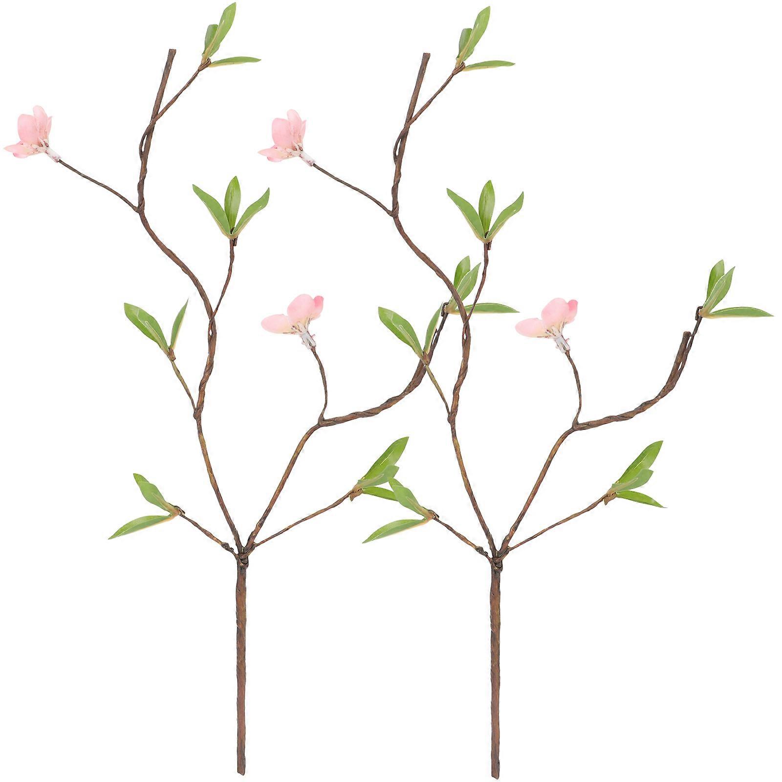 Simulation Flower Bud Stems Small Bud Stems Theme Party Plastic Pink Photography Props 2Pcs