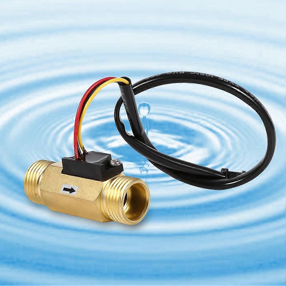 G1/2" Copper Hall Effect Water Flow Sensor 1-30L/min 60mm
