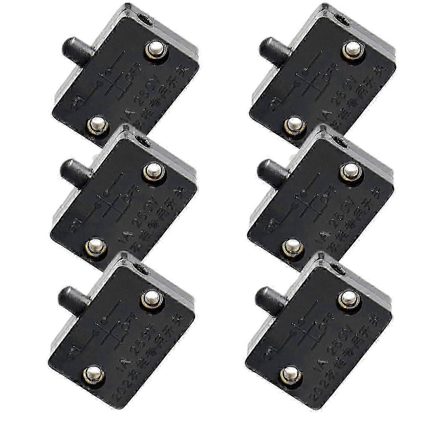 6pcs Door LED Switch for Closet Light, Normally Closed Cabinet Electrical Lamp Switch, for Closet Push Button Switch