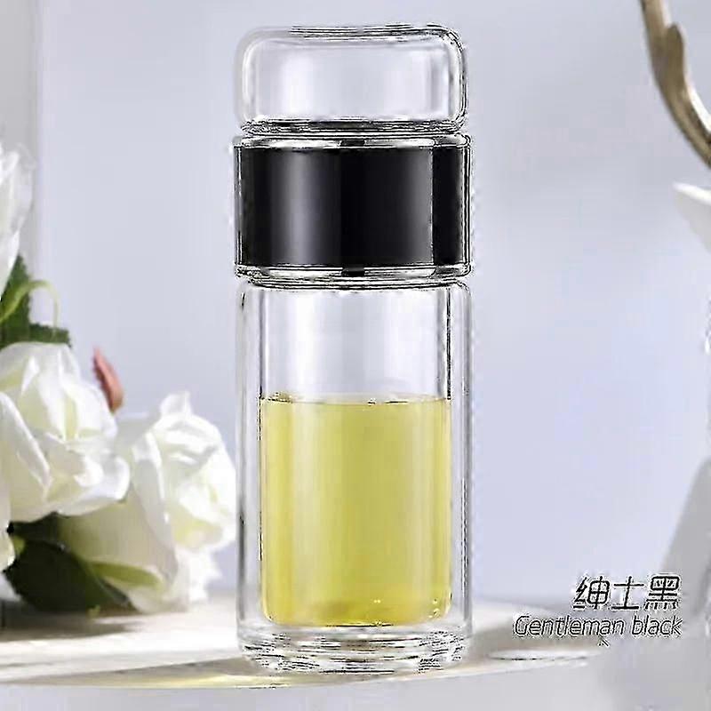 Double-Layer High Borosilicate Glass Tea Water Bottle with Filter for SMTX
