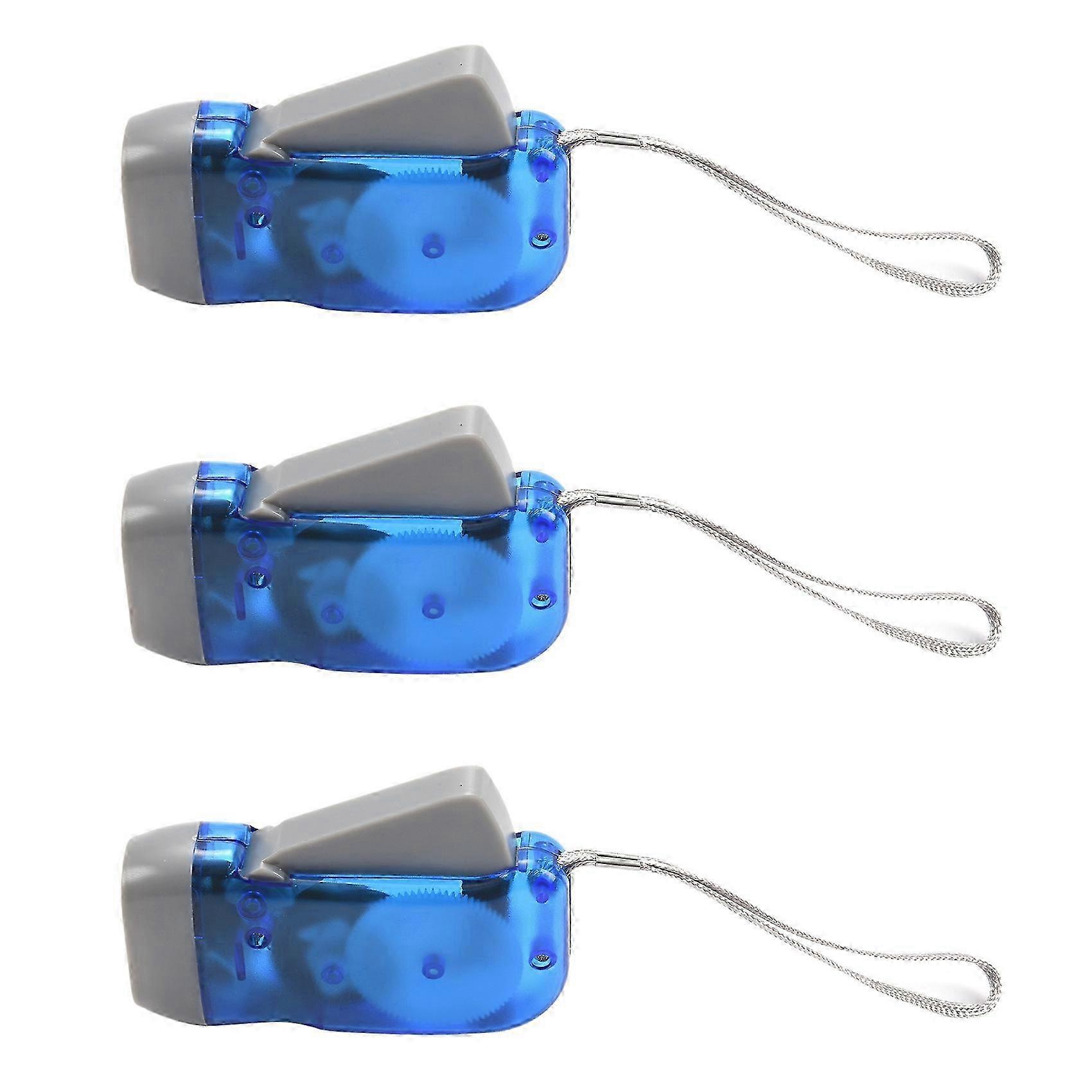 3X Hand-Press LED Flashlight Lantern with Dynamo for Emergency Use