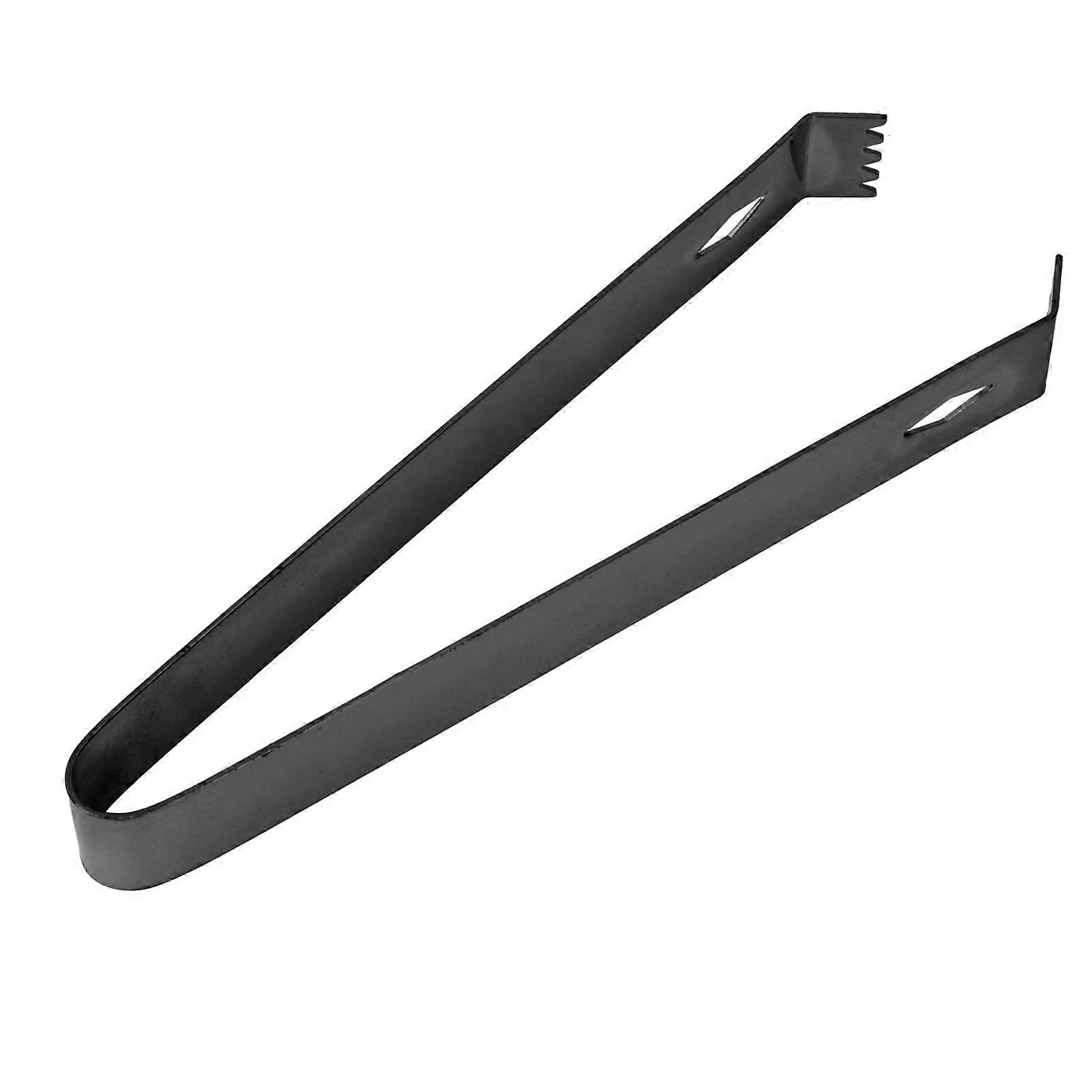 Ice Tong Durable Stainless Steel Cocktail Ice Tong with Slim Design for Bar and Sugar Cube - Black Plating Finish