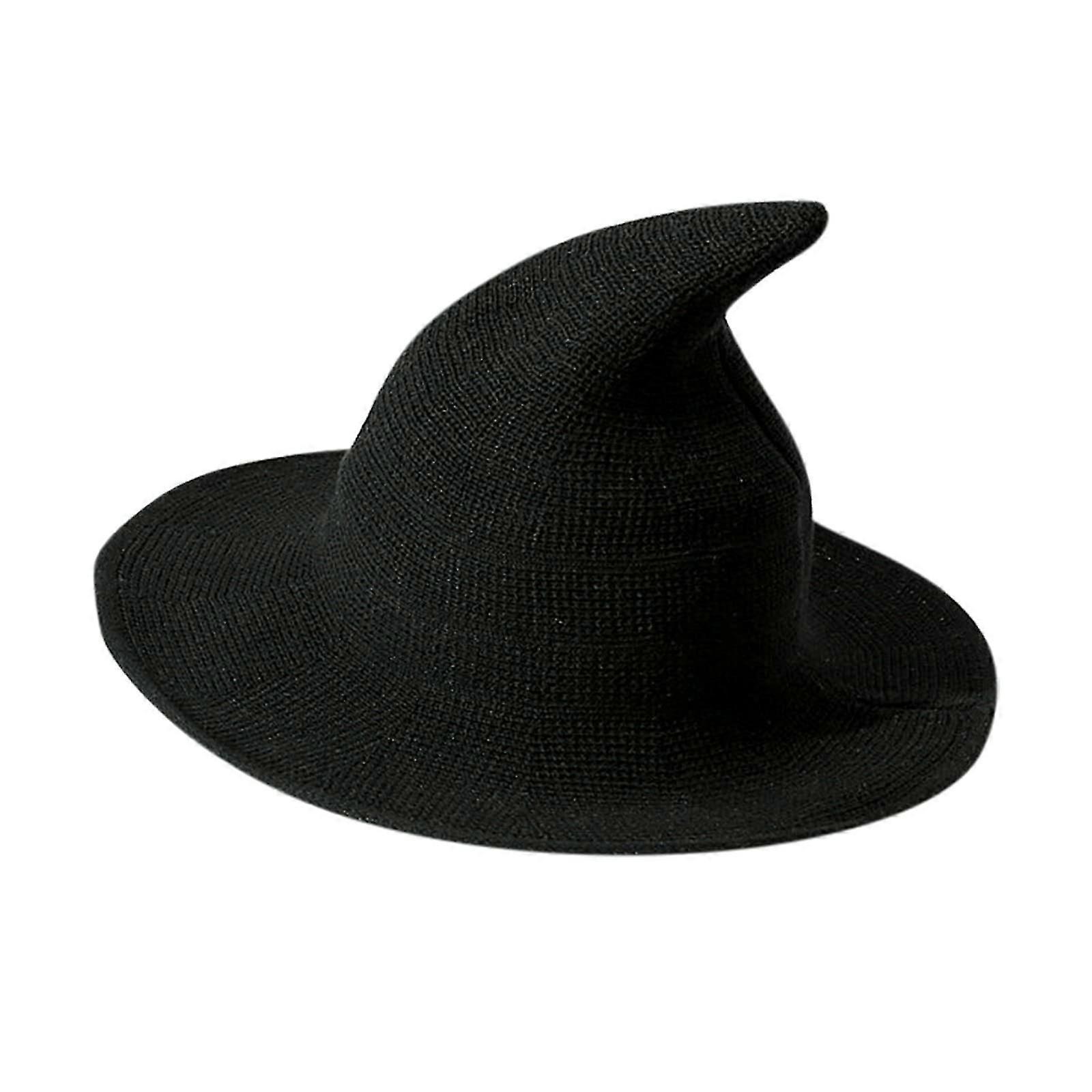 Foldable Large Brim Witch Crochet Baseball Knit Bucket Hat for Summer