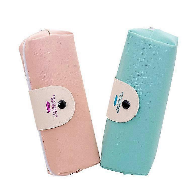 Practical Portable Pencil Case Simple Pu Beard Stationery Case For ...