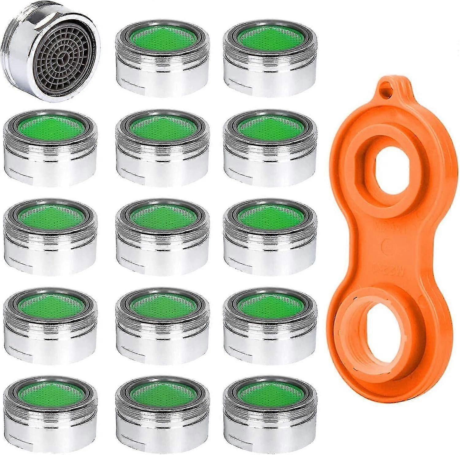 Faucet aerators, 15-piece set, water-saving, easy to install, suitable for kitchens and bathrooms